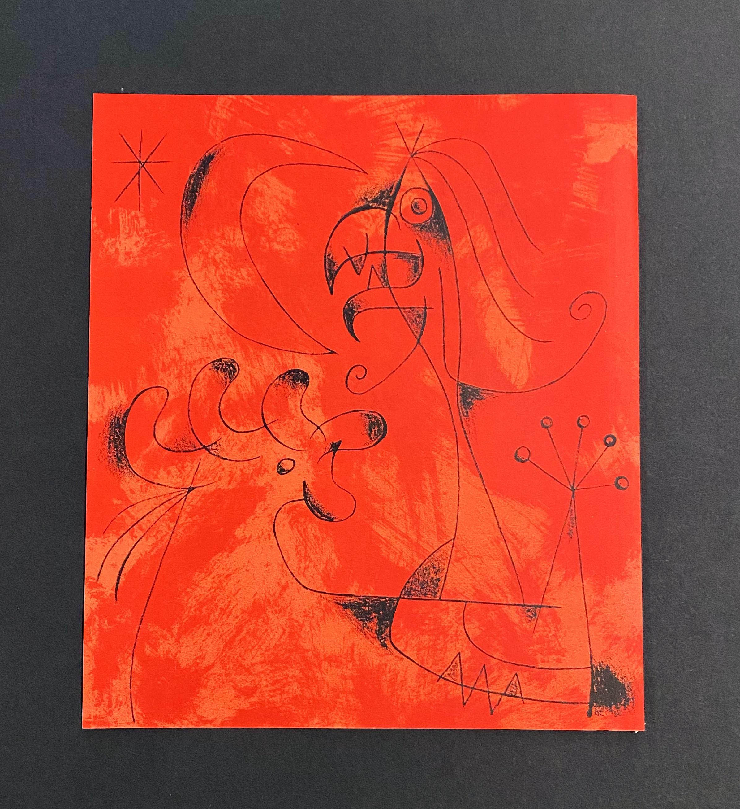 Joan Miro (Teller 6) (Grau), Animal Print, von Joan Miró