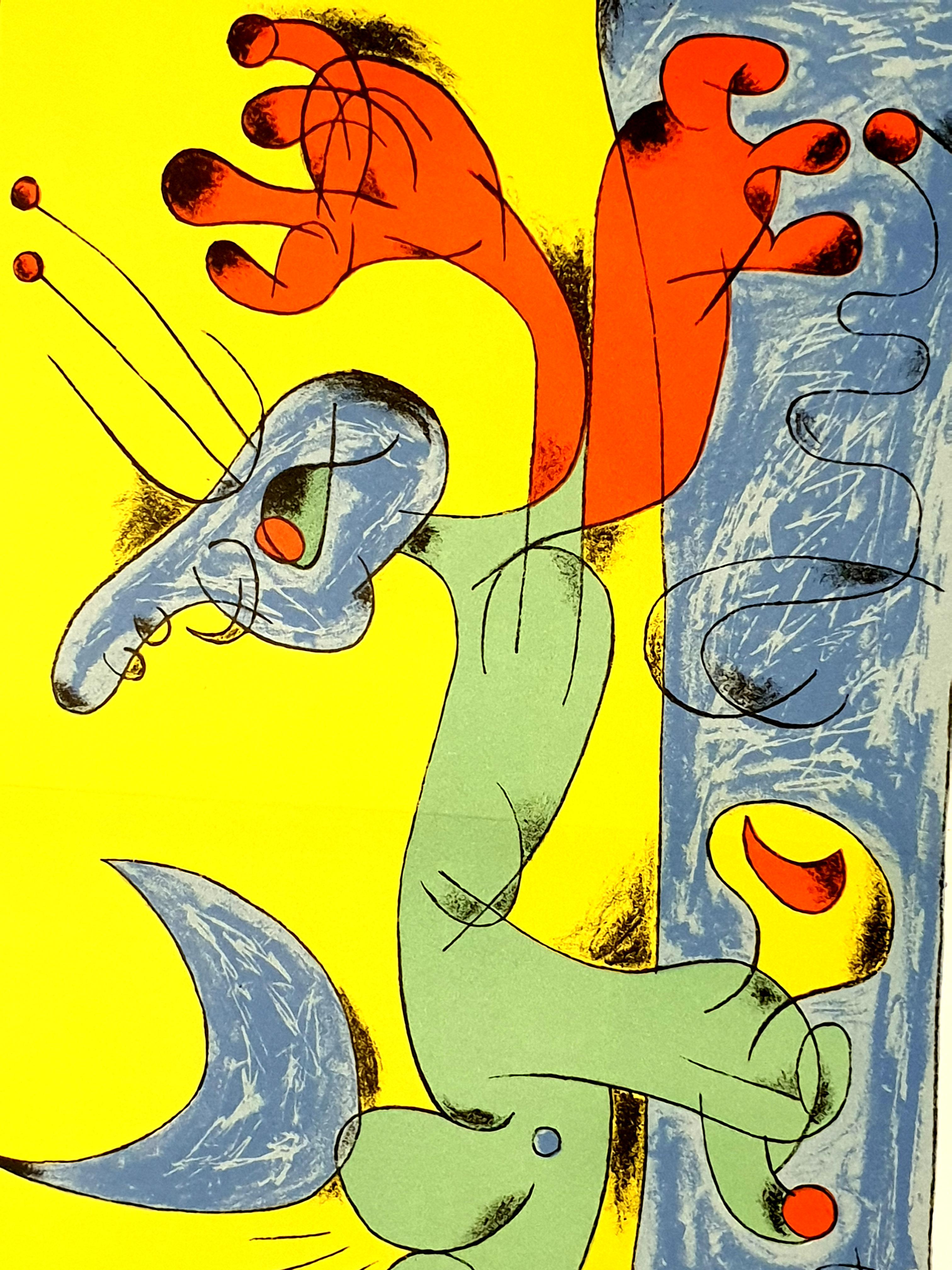 Joan Miro – spielender Hund – Lithographie in Farben
Künstler: Joan Miro
Komposition 7 für das Buch 