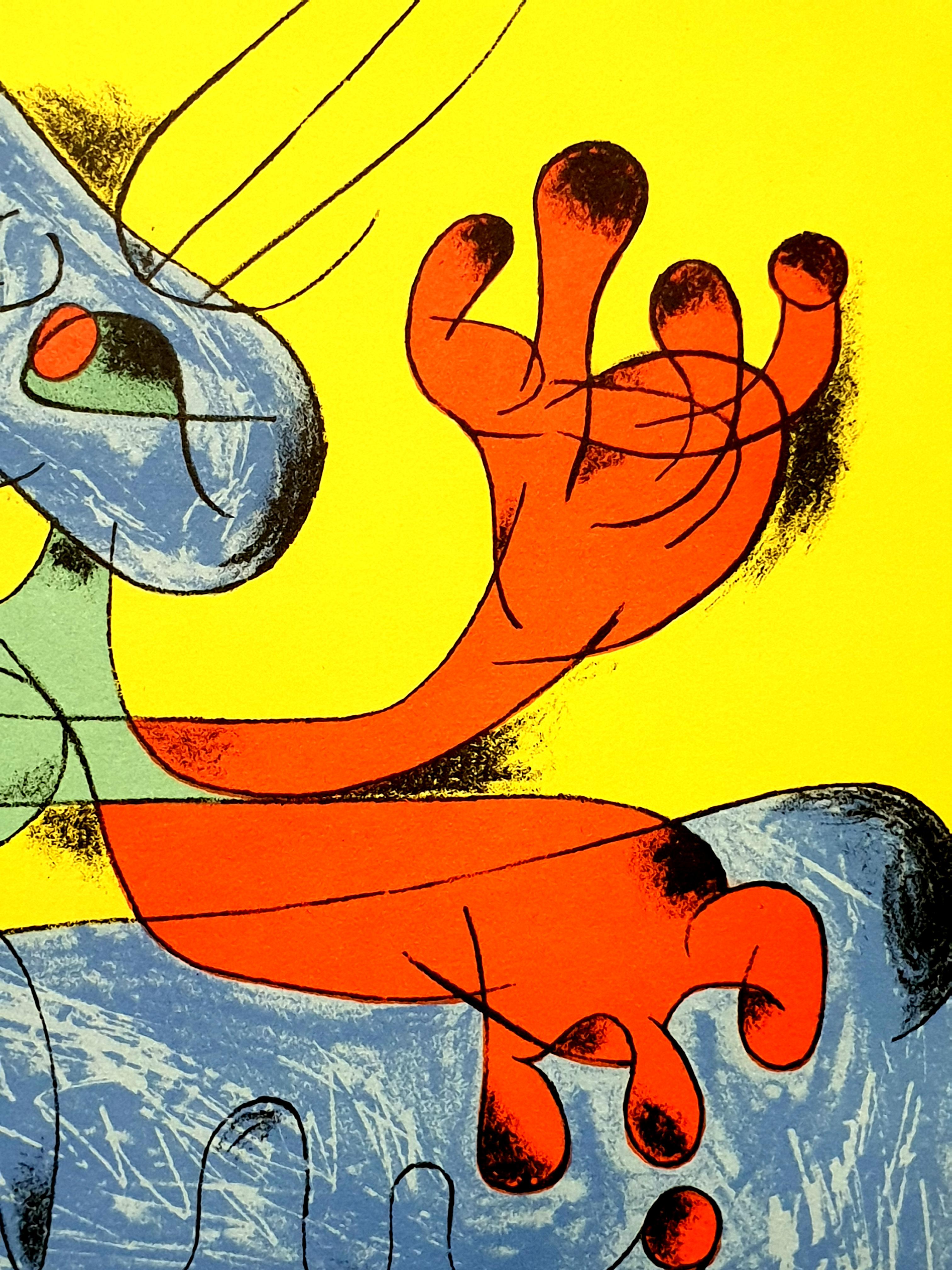 Joan Miro – spielender Hund – Lithographie in Farben im Angebot 1