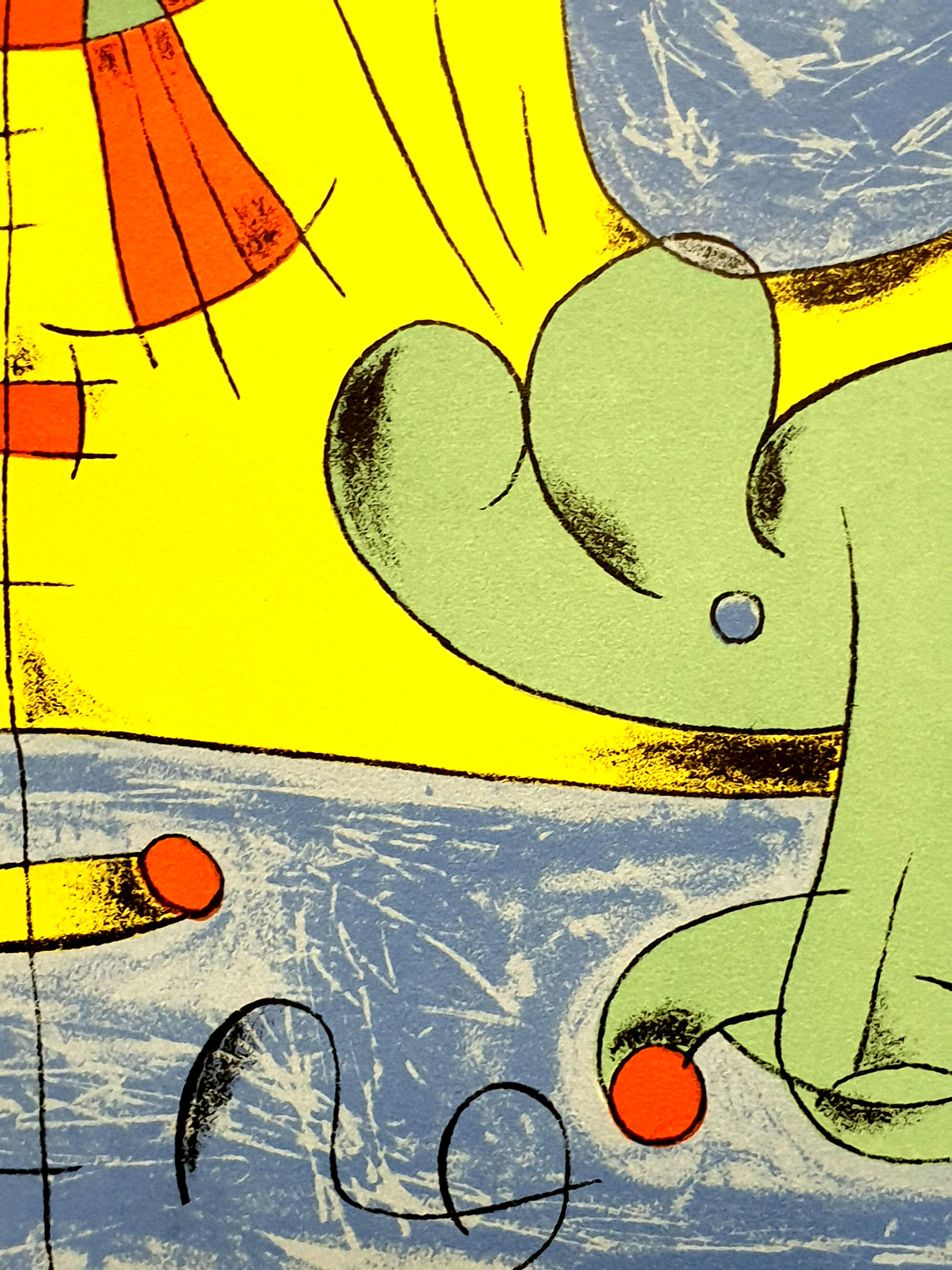 Joan Miro – spielender Hund – Lithographie in Farben im Angebot 2