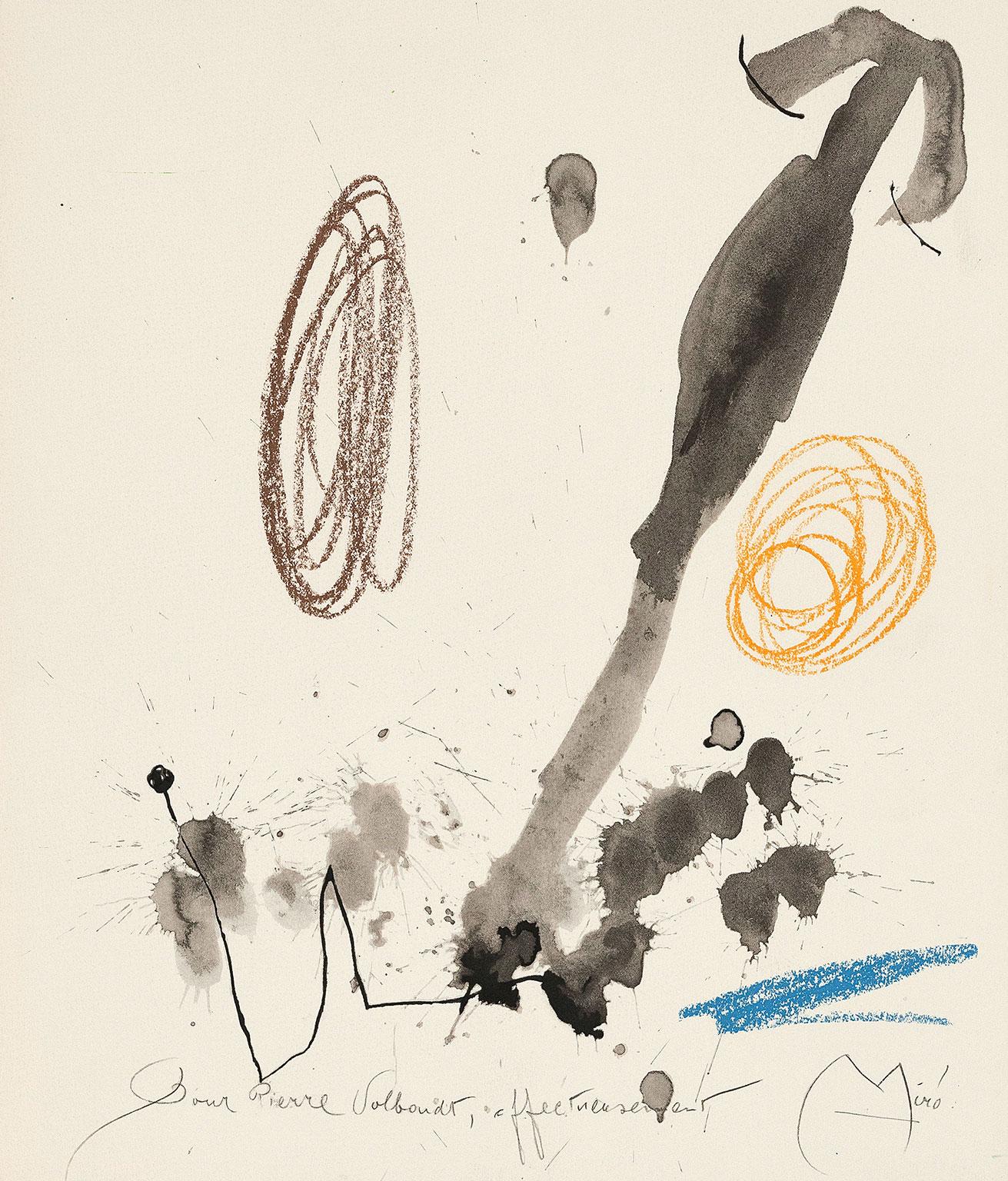 Joan Miró Abstract Print - Joan Míro "Quelques Fleurs #32: VOLBOUDT"