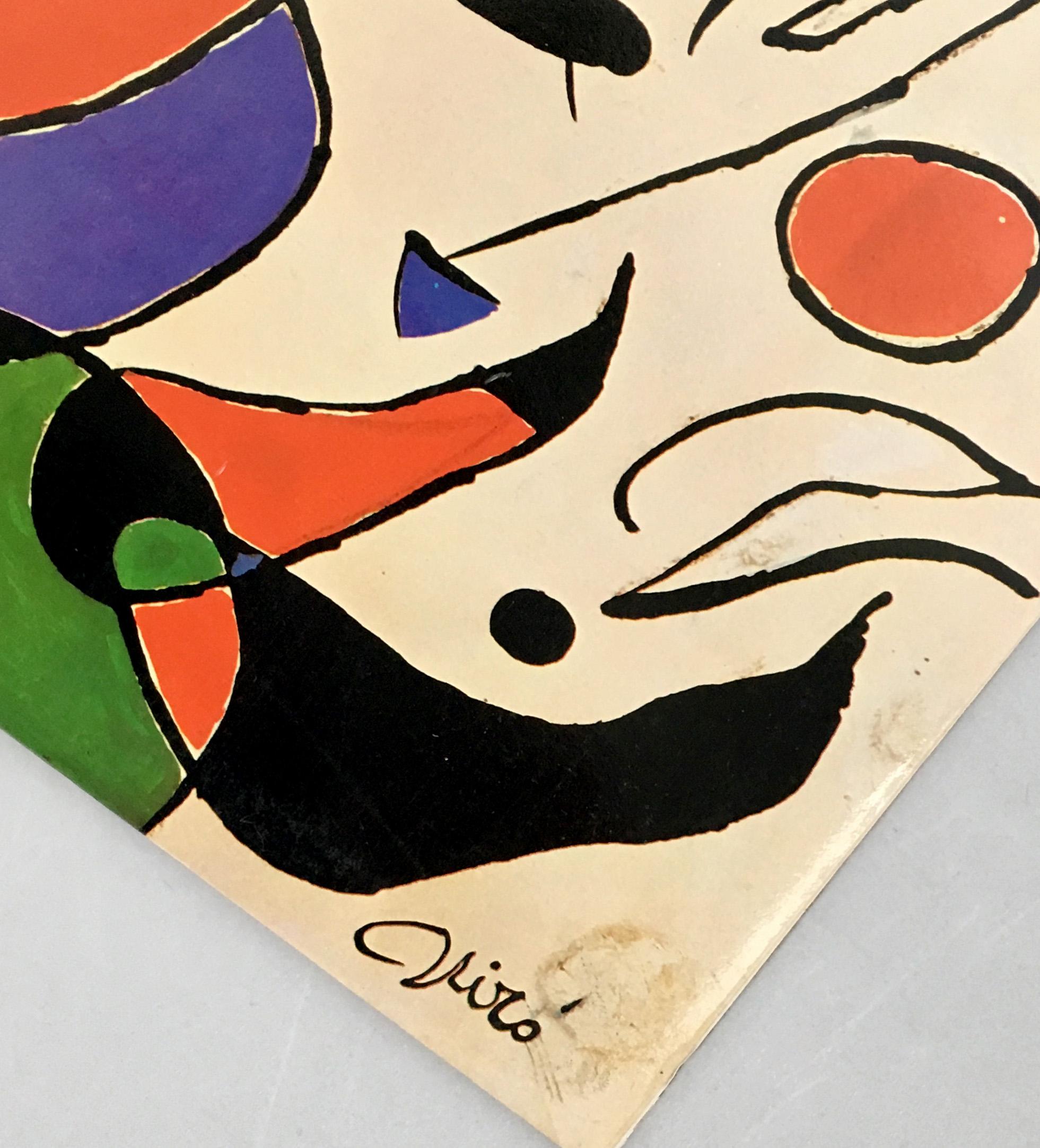 Joan Miró vinyl album art: set of two, 1966 & 1979:

Raimon and Joan Miró were close friends that first collaborated on the 1966 album Cançons de la roda del temps. In 1979, Miró designed a cover for the album Quan la aigua queixa, including the