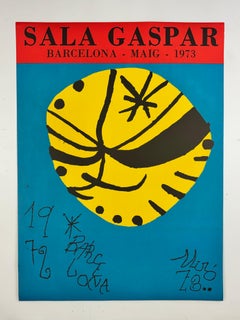 Joan Miró, “Sala Gaspar”, Barcellona 1973. Poster litografico numerato.