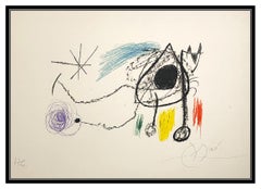 Joan Miro Sobreteixims Escultures Color Lithograph Hand Signed Abstract Artwork