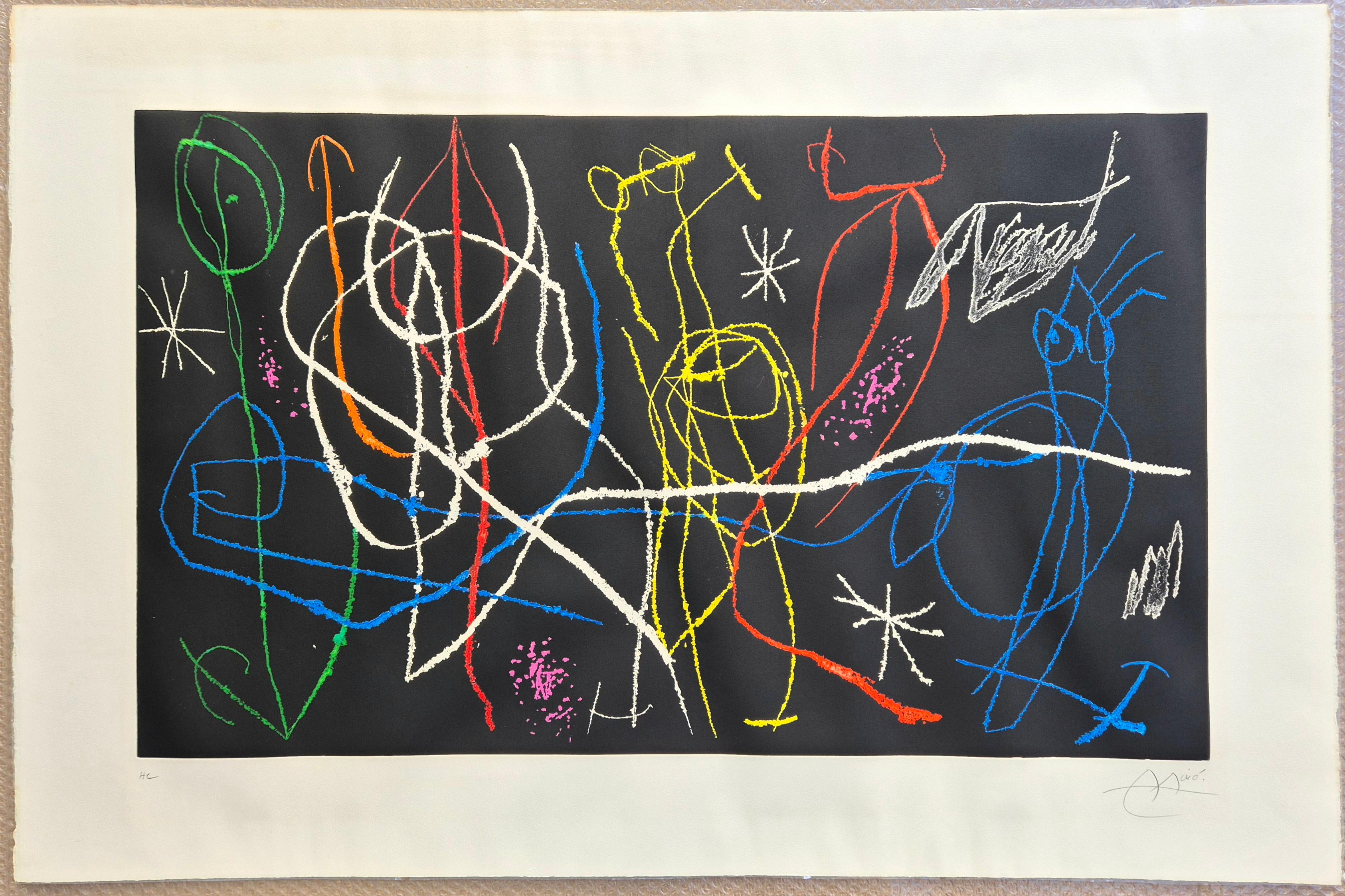 Joan Miro -- L'Invitée du Dimanche (Sunday Guest III) - Print de Joan Miró