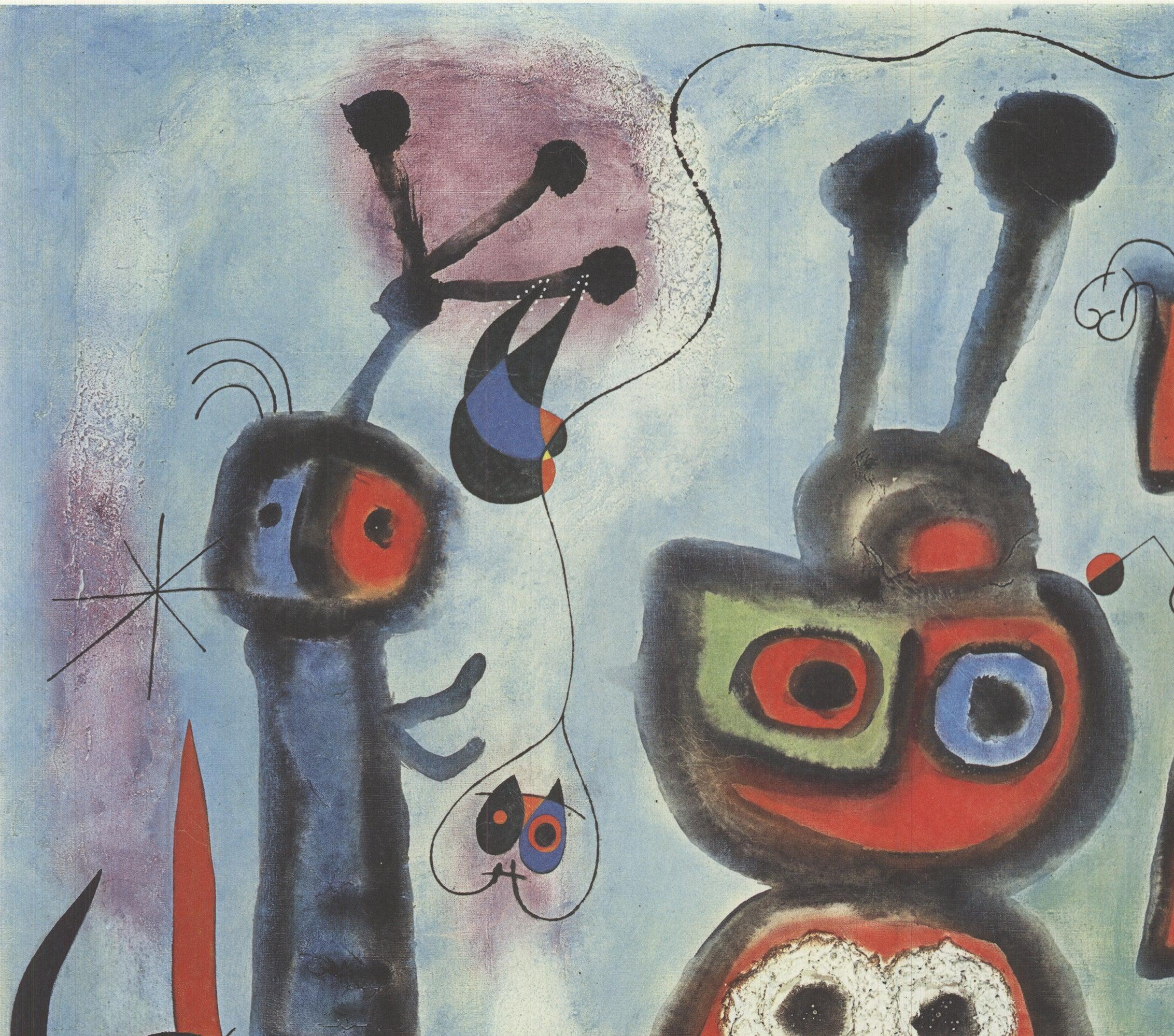 Joan Miro „Der Vogel mit einem Kalbslook, er“ Flügel in Flammen“ 1990- Offset im Angebot 2