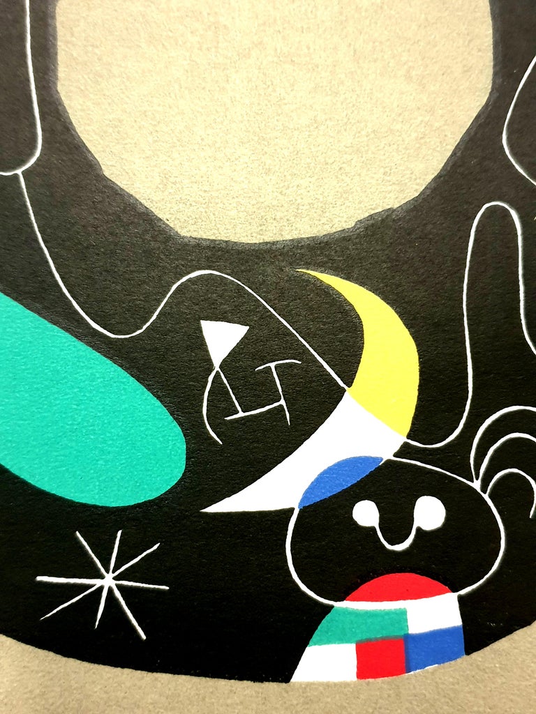 Joan Miro -  - Beige Abstract Print by Joan Miró