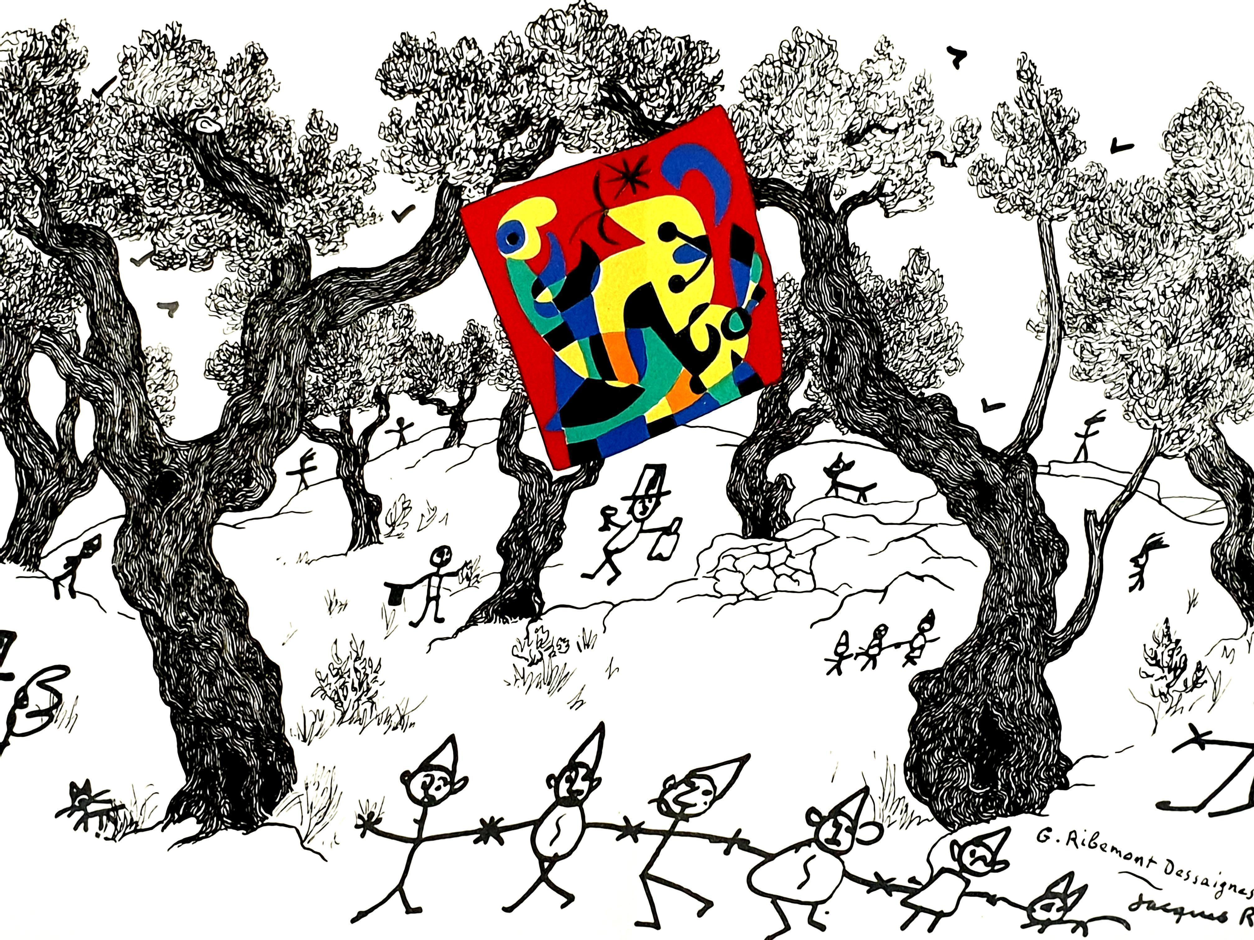 Joan Miro - The Party - Original Lithograph - Print by Joan Miró