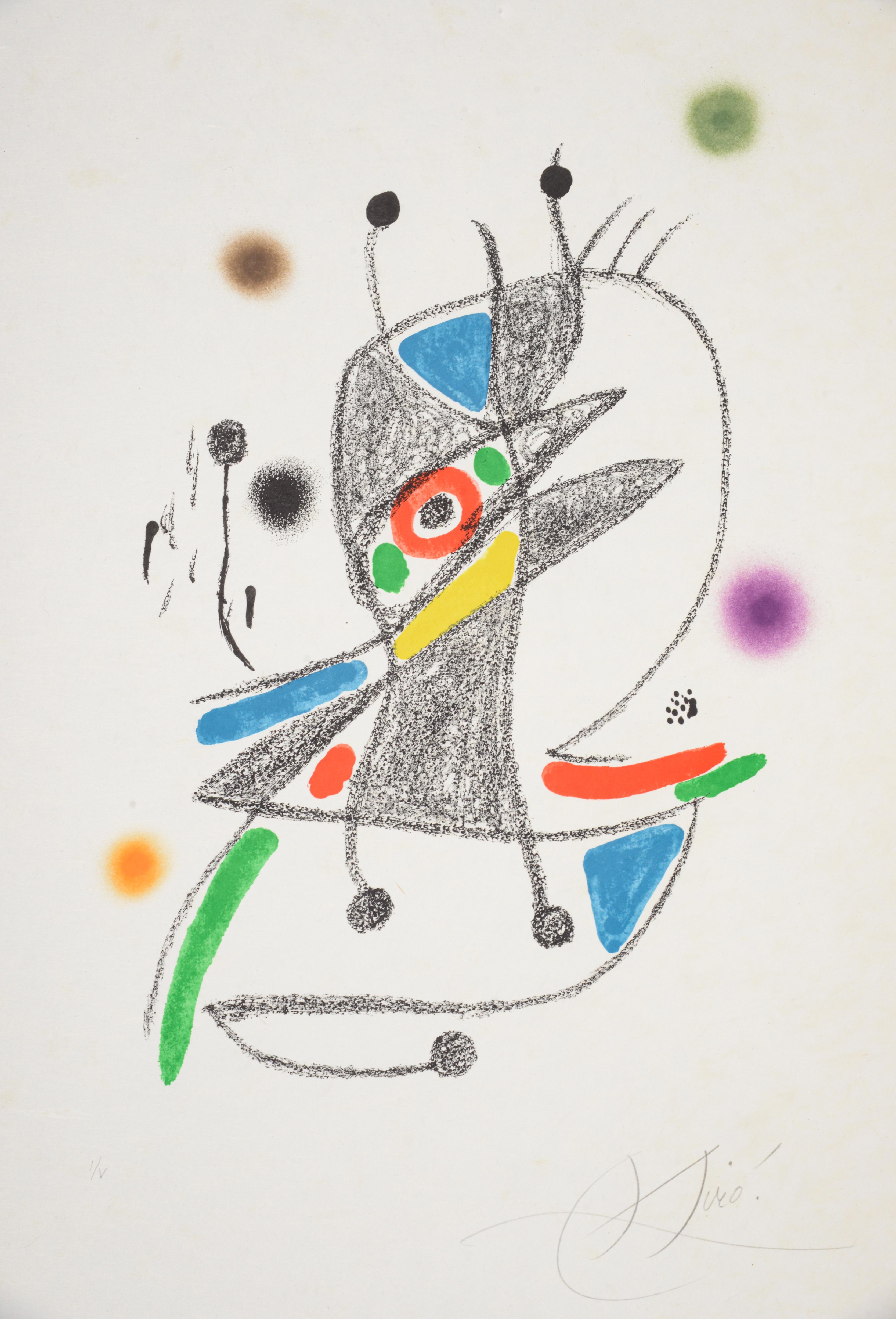 Joan Miro THREE PLATES I/V Lithograph - Print by Joan Miró