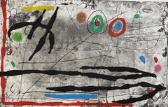 Joan Miró, "Tracé sur la Paroi I, " etching, hand signed