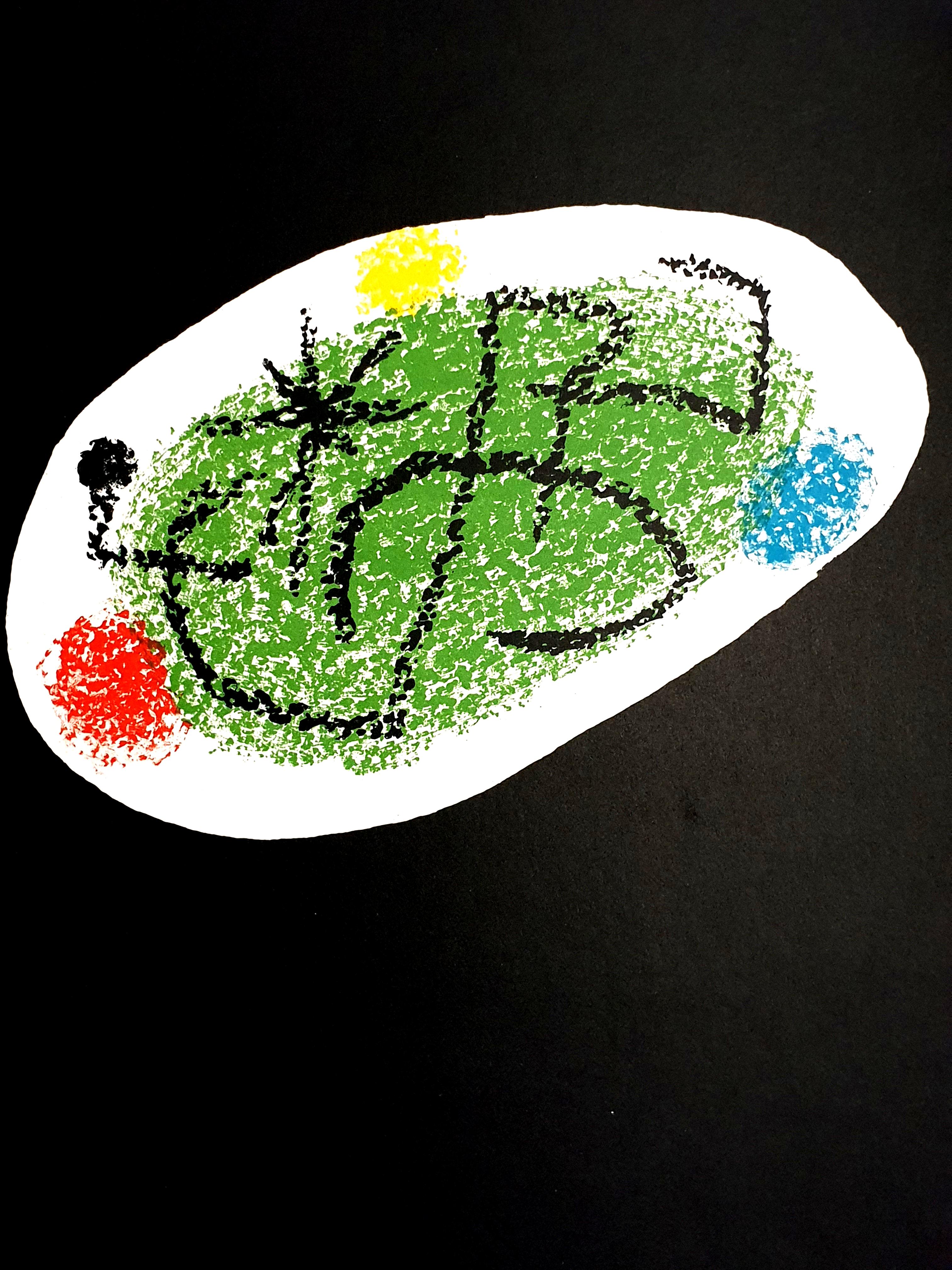 Joan Miro – Trio – Originale farbenfrohe Lithographie – Print von Joan Miró