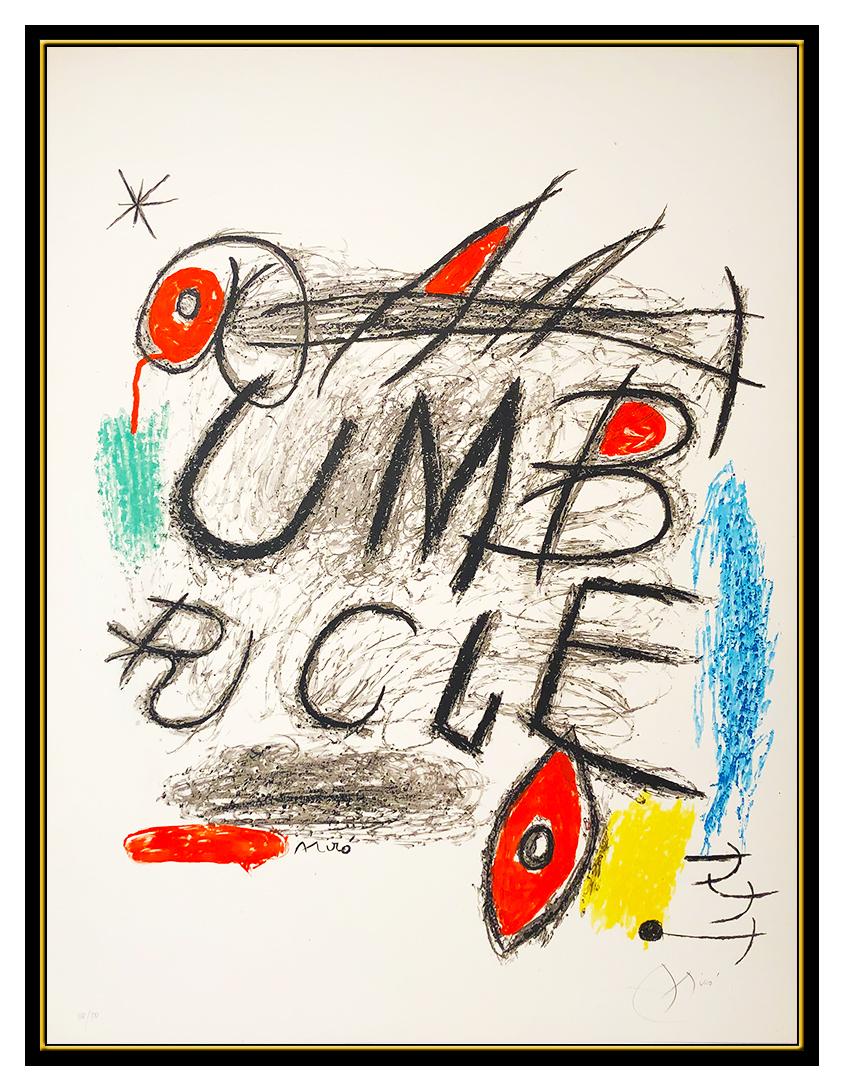 Joan Miro Umbracle Color Lithograph Hand Signed Abstract Modern Large Artwork - Print by Joan Miró