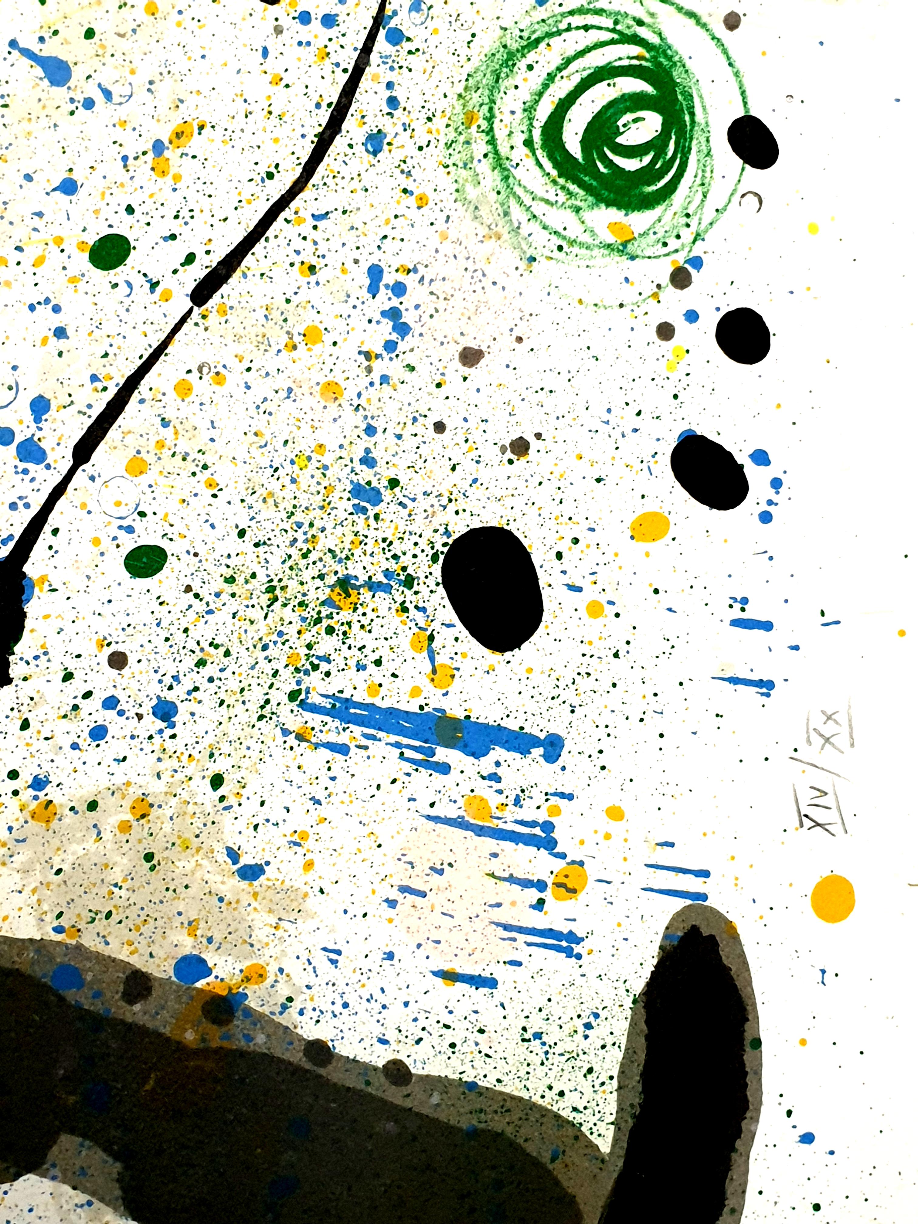 Joan Miro - Plate 8, from Lézard aux plumes d'or - Abstract Print by Joan Miró