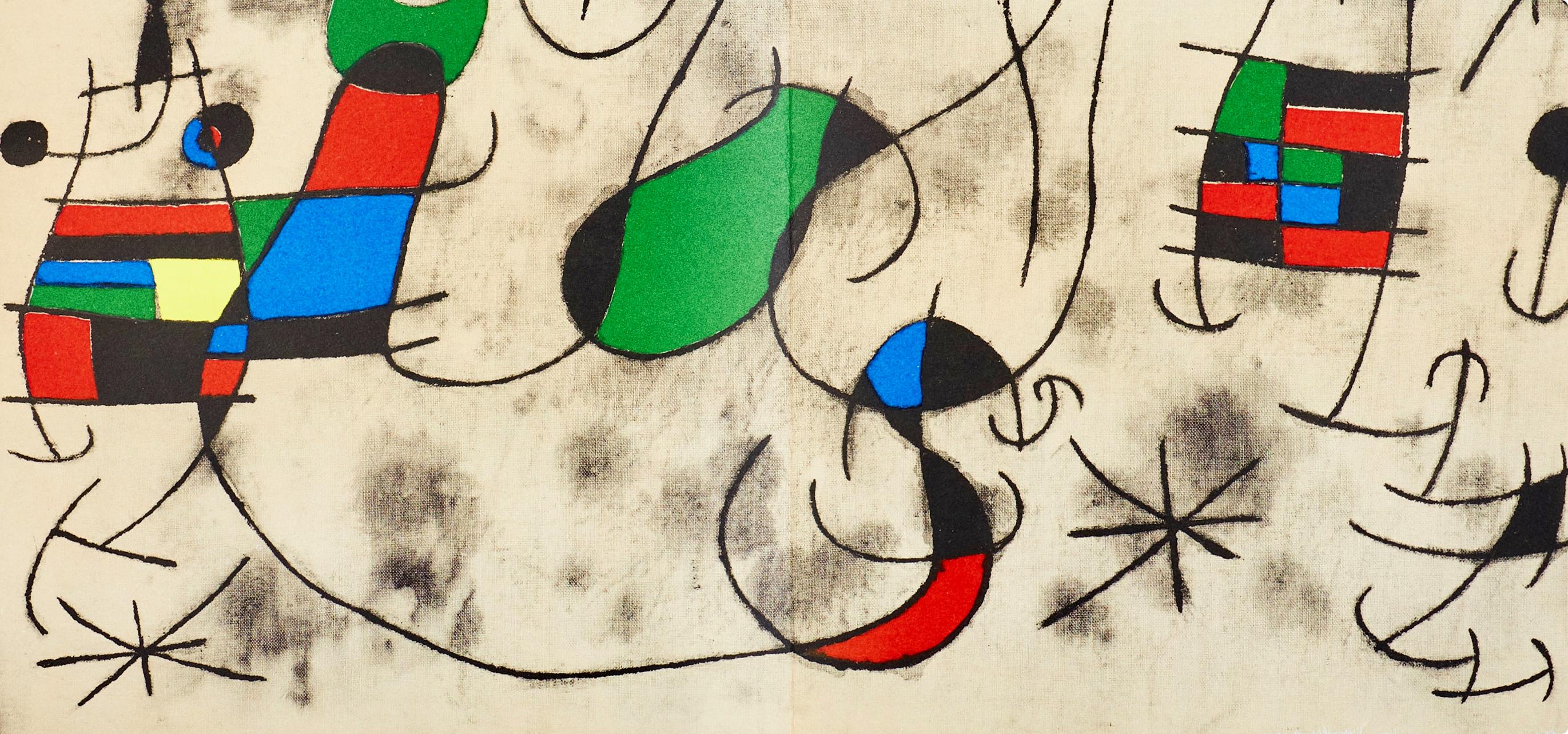Joan Miro, Sans titre, extrait de Derriere le Miroir, 1967 (d'après) - Beige Abstract Print par Joan Miró