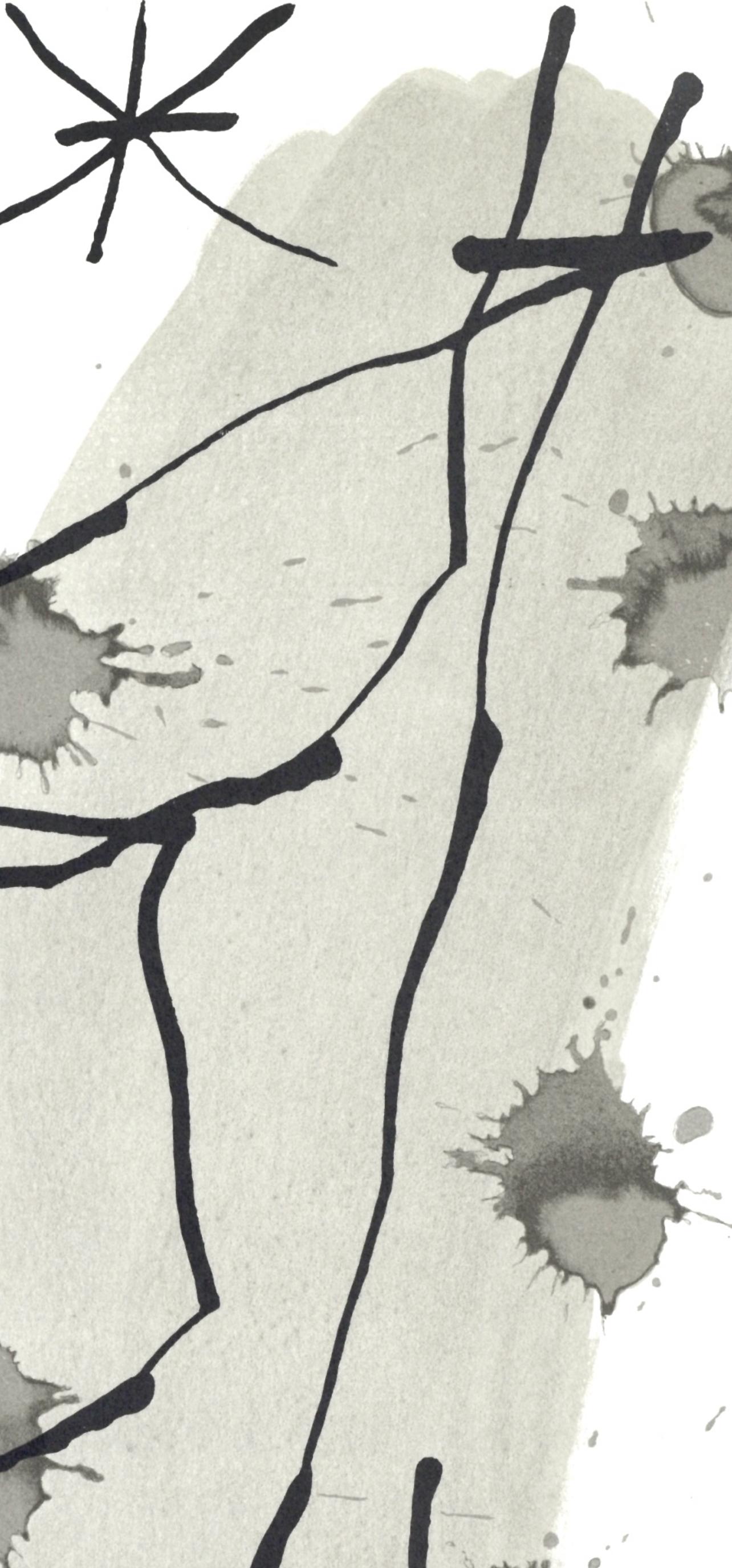 Joan Miro, Untitled, from Derriere le miroir, 1967 (after) - Beige Abstract Print by Joan Miró