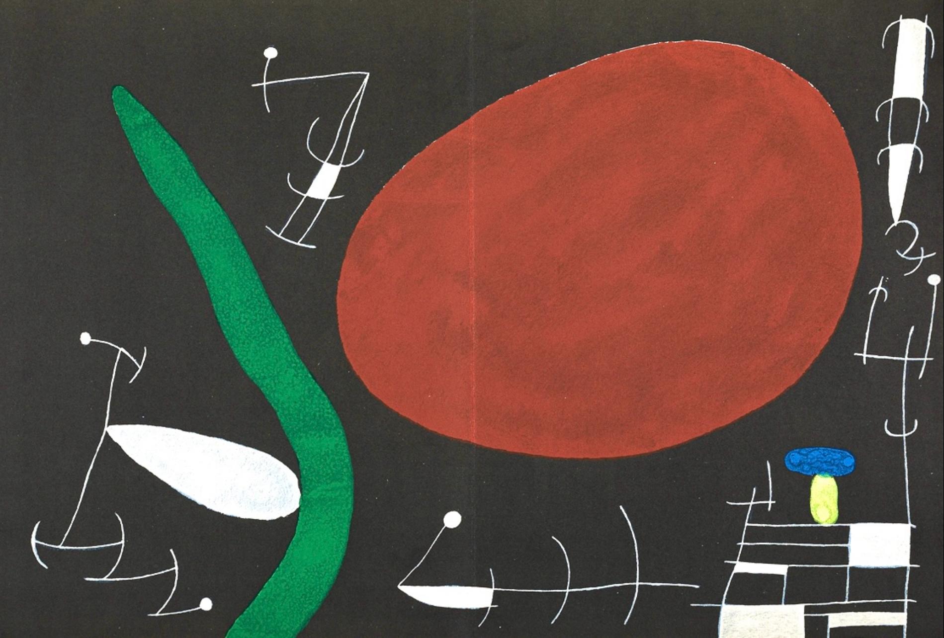 Joan Miró Landscape Print - Joan Miro, Untitled, from Derriere le miroir, 1967 (after)