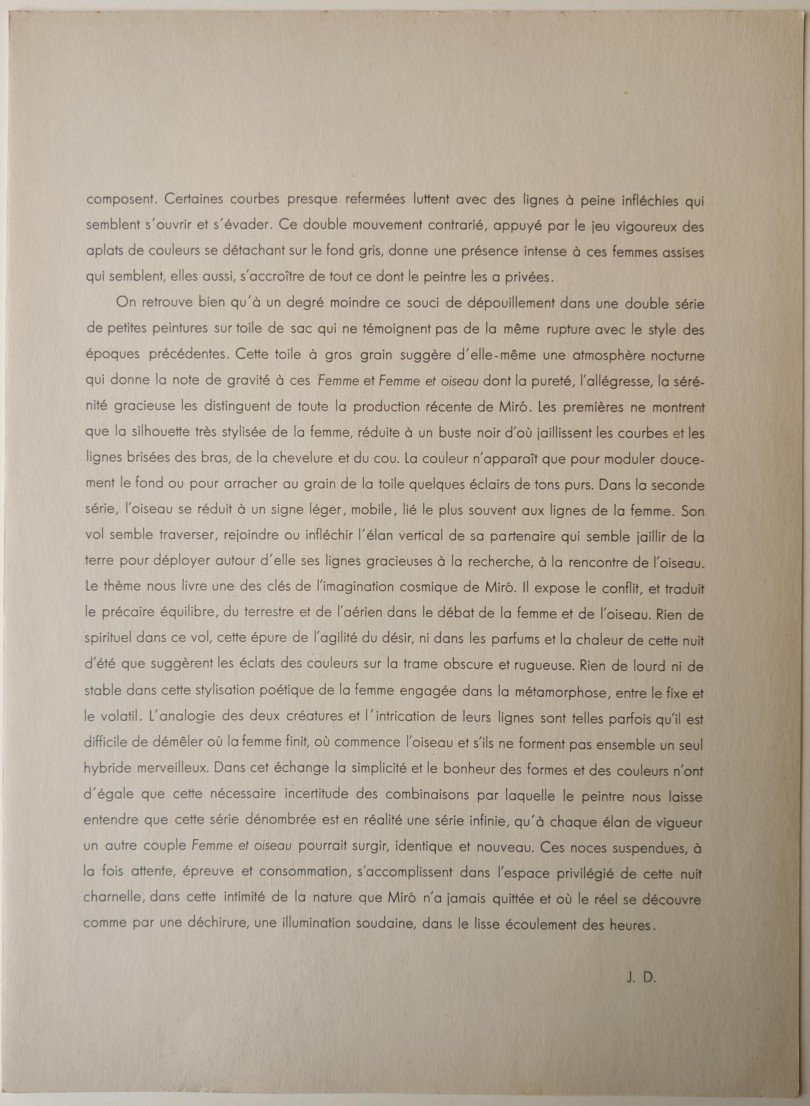 Joan Miró -- Ohne Titel aus Derriere le Miroir im Angebot 1