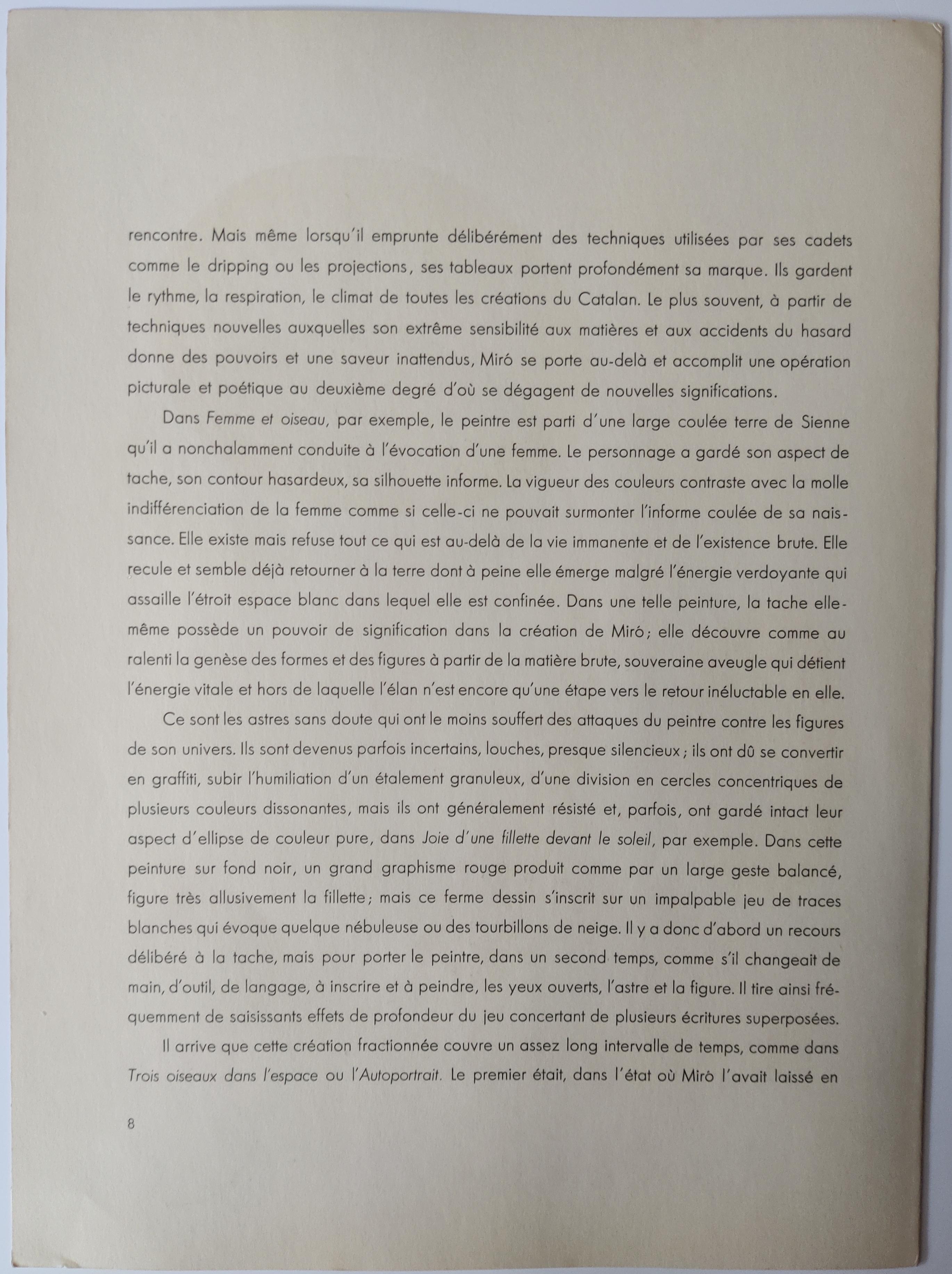 Joan Miró -- Sans titre de Derriere le Miroir en vente 1