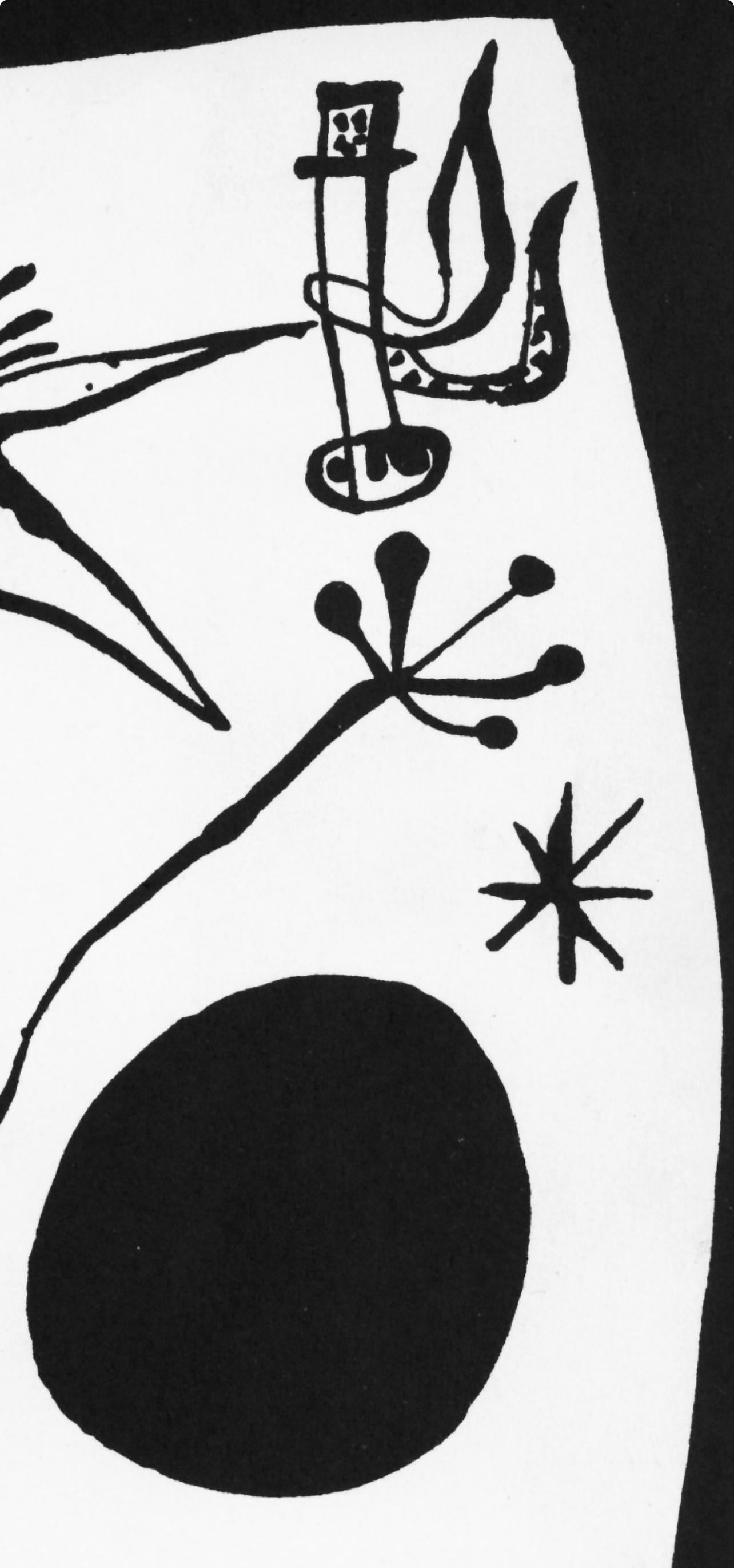 Joan Miro, Untitled, from Joan Miro, 1956 - Gray Abstract Print by Joan Miró