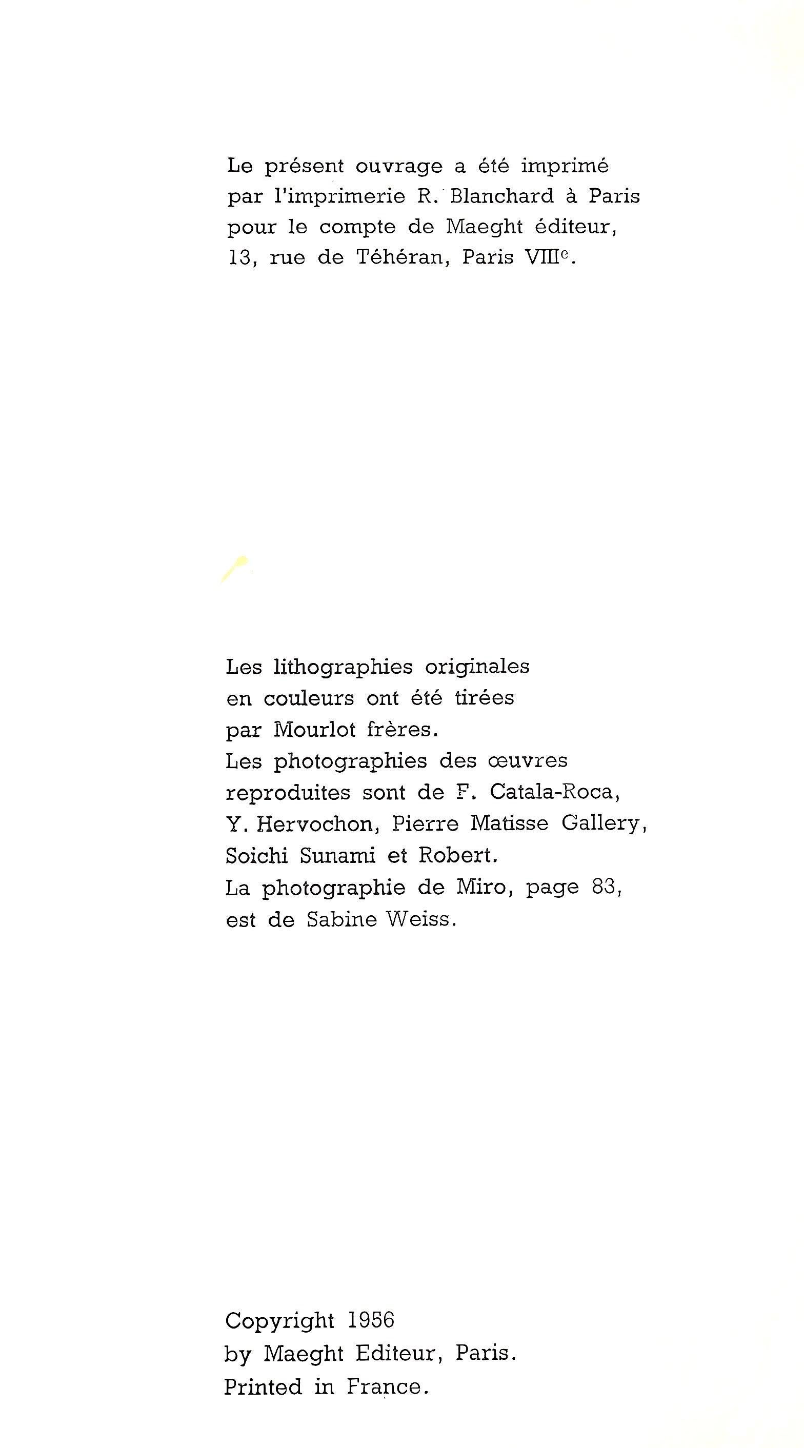 Joan Miro, Untitled, from Joan Miro, 1956 For Sale 1