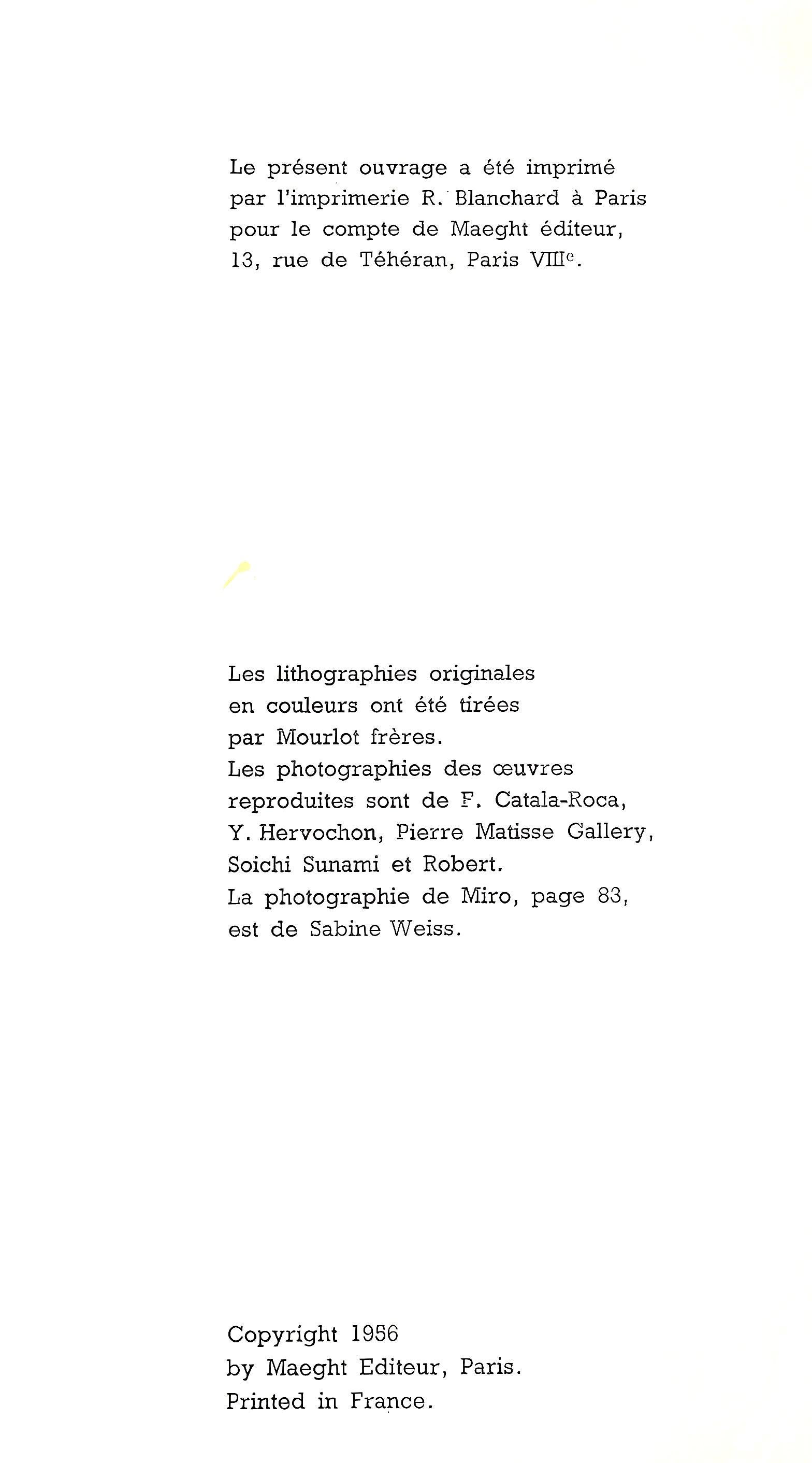 Joan Miro, Untitled, from Joan Miro, 1956 For Sale 1