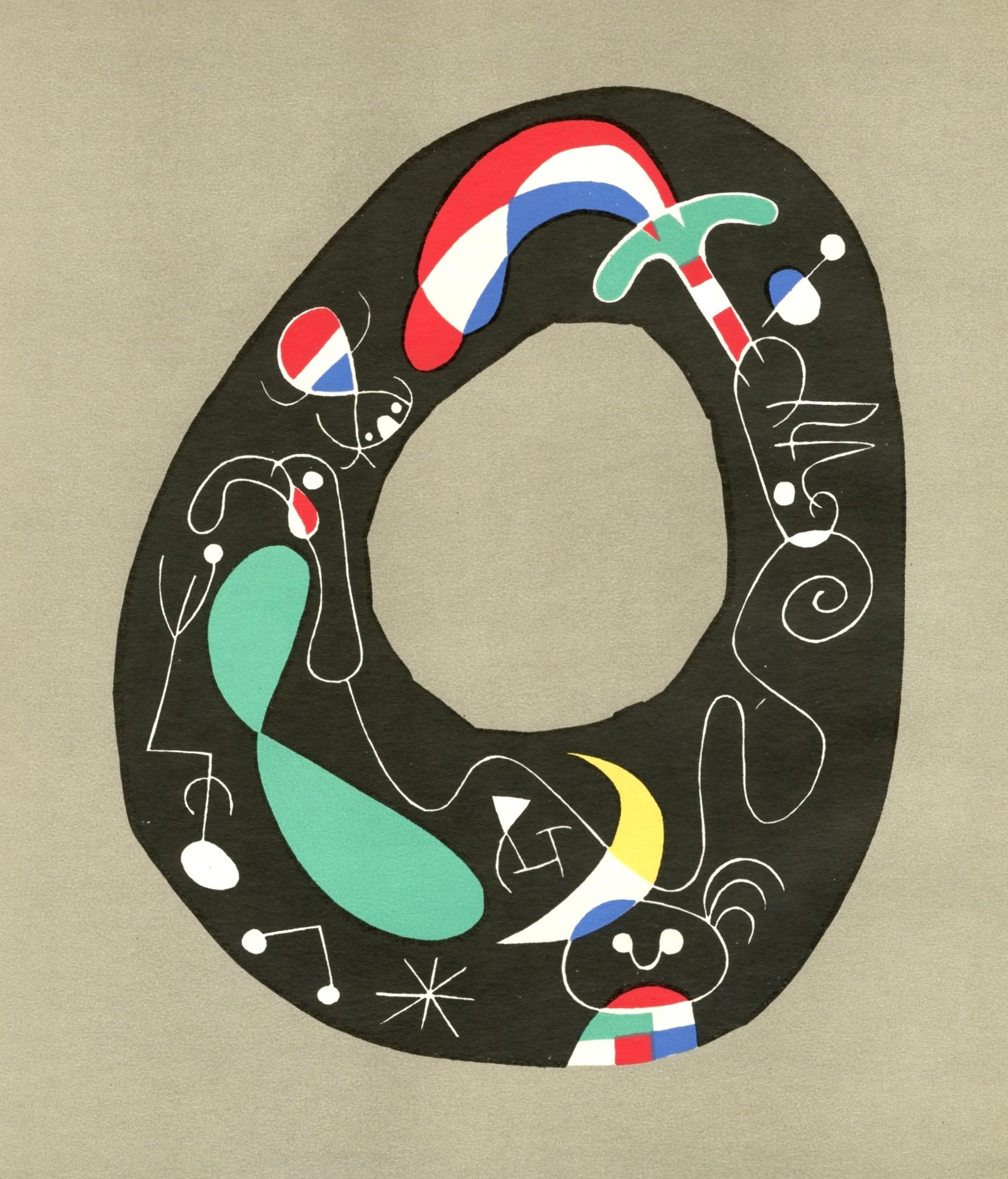 Joan Miró Figurative Print - Joan Miro, Untitled, from Joan Miro, 1956