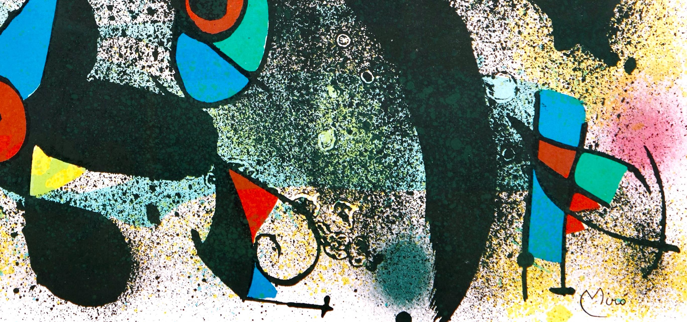 Joan Miro, Untitled, from Miro and Artigas Ceramics, 1974 - Black Abstract Print by Joan Miró