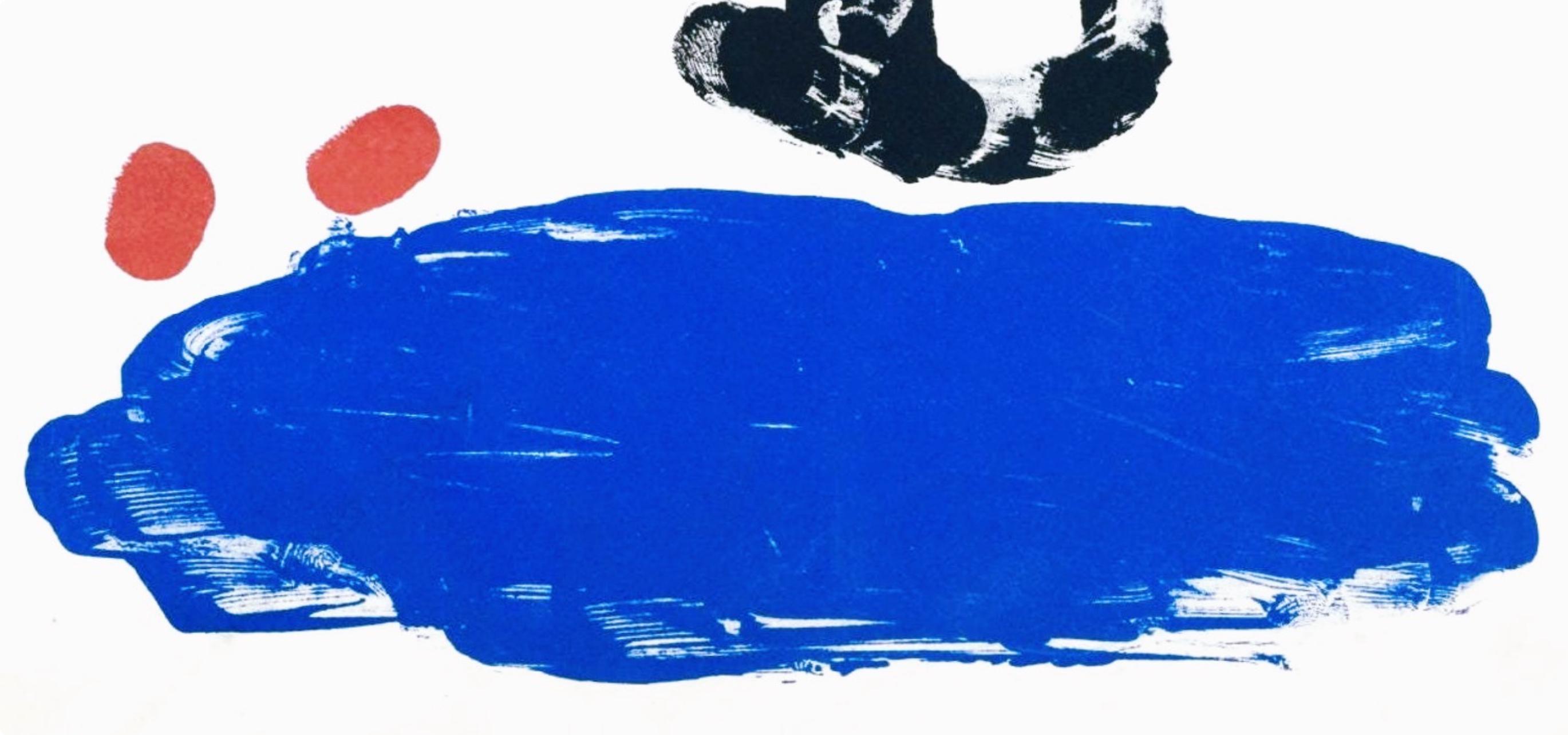 Joan Miro, Untitled, from Miro Recent Paintings, 1953 - Blue Abstract Print by Joan Miró