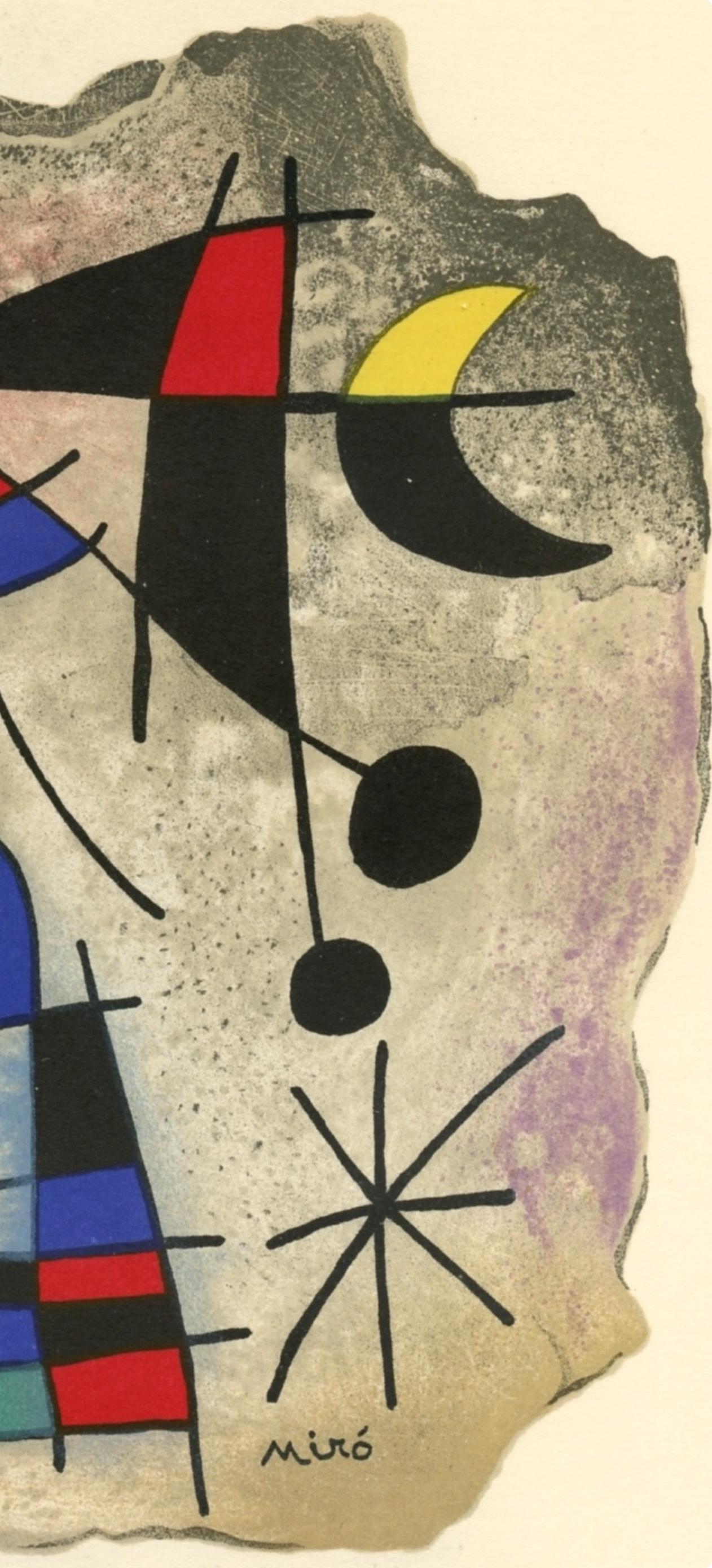 Joan Miro, Untitled, from Miro Recent Paintings, 1953 - Beige Abstract Print by Joan Miró