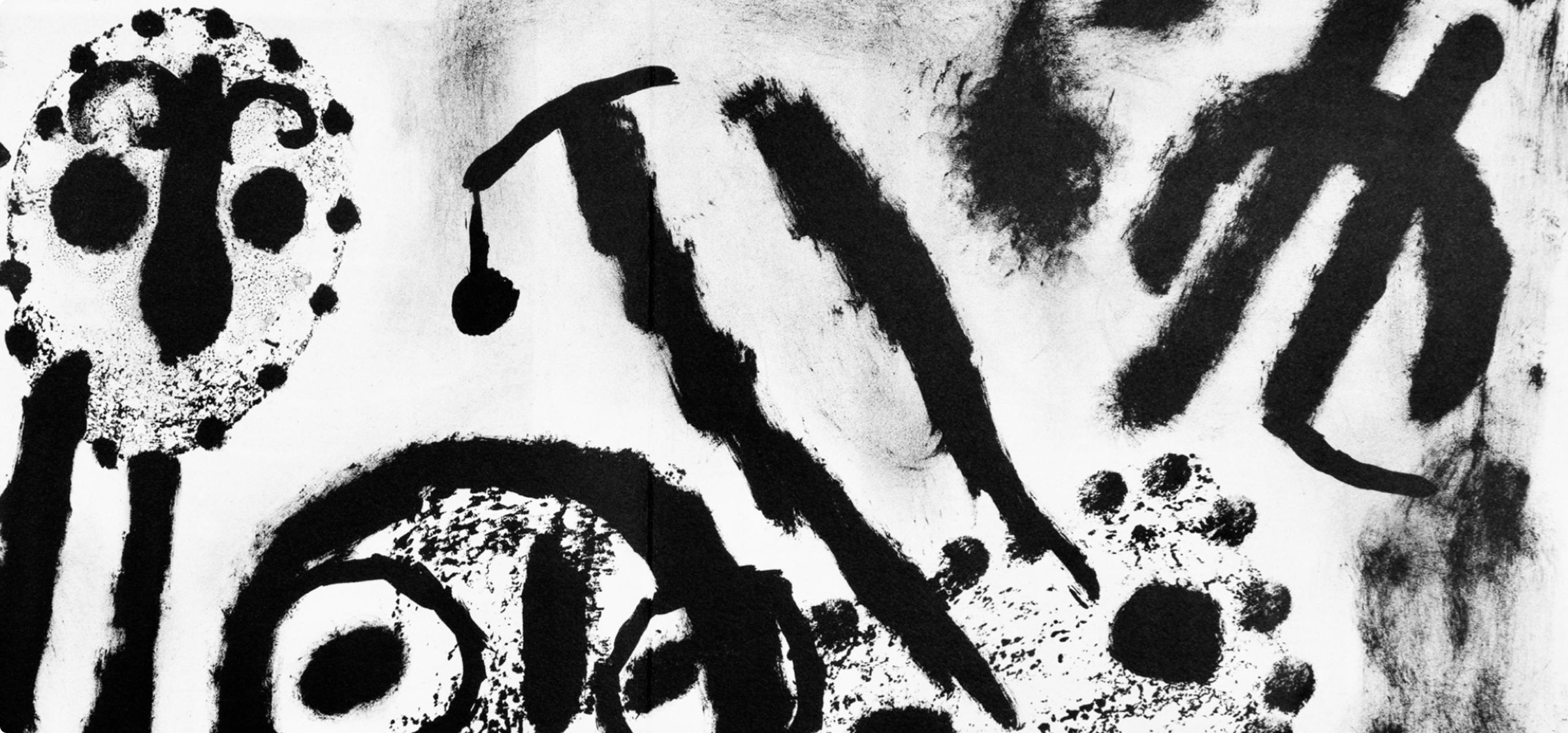 Joan Miro, Untitled, from Miro Recent Paintings, 1953 - Gray Figurative Print by Joan Miró