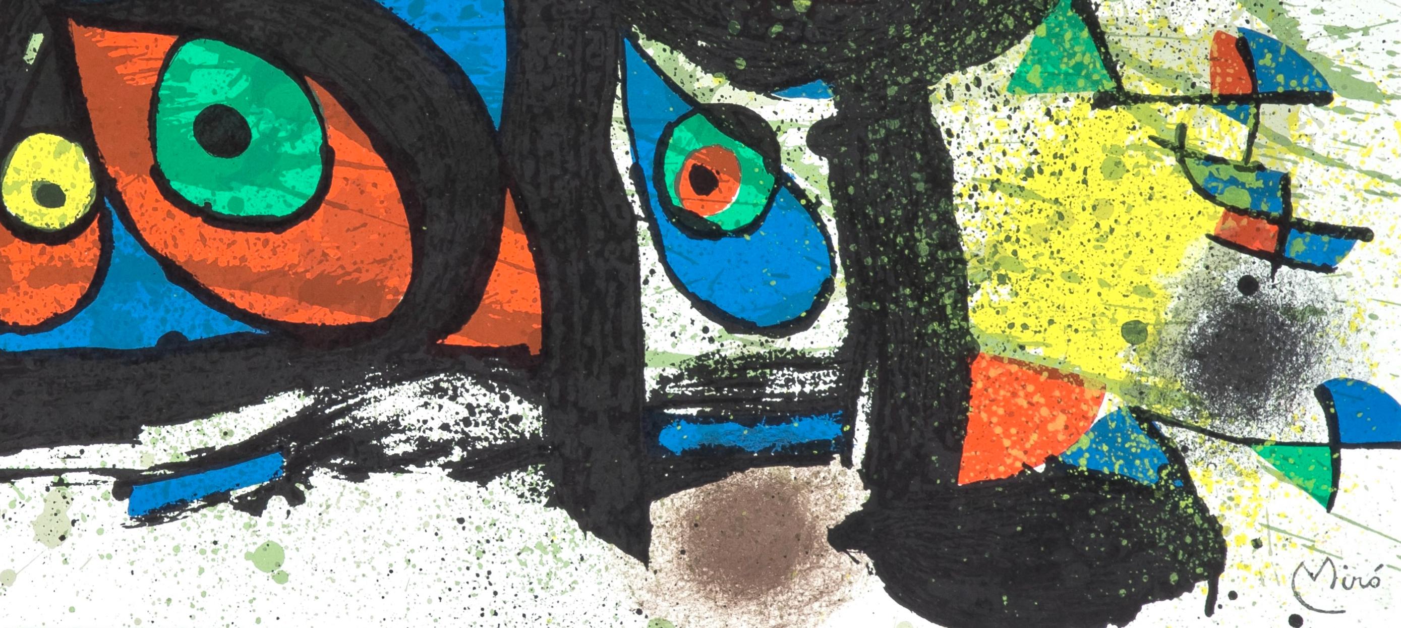 Joan Miro, Untitled, from Miro Sculpture, 1974 - Black Landscape Print by Joan Miró