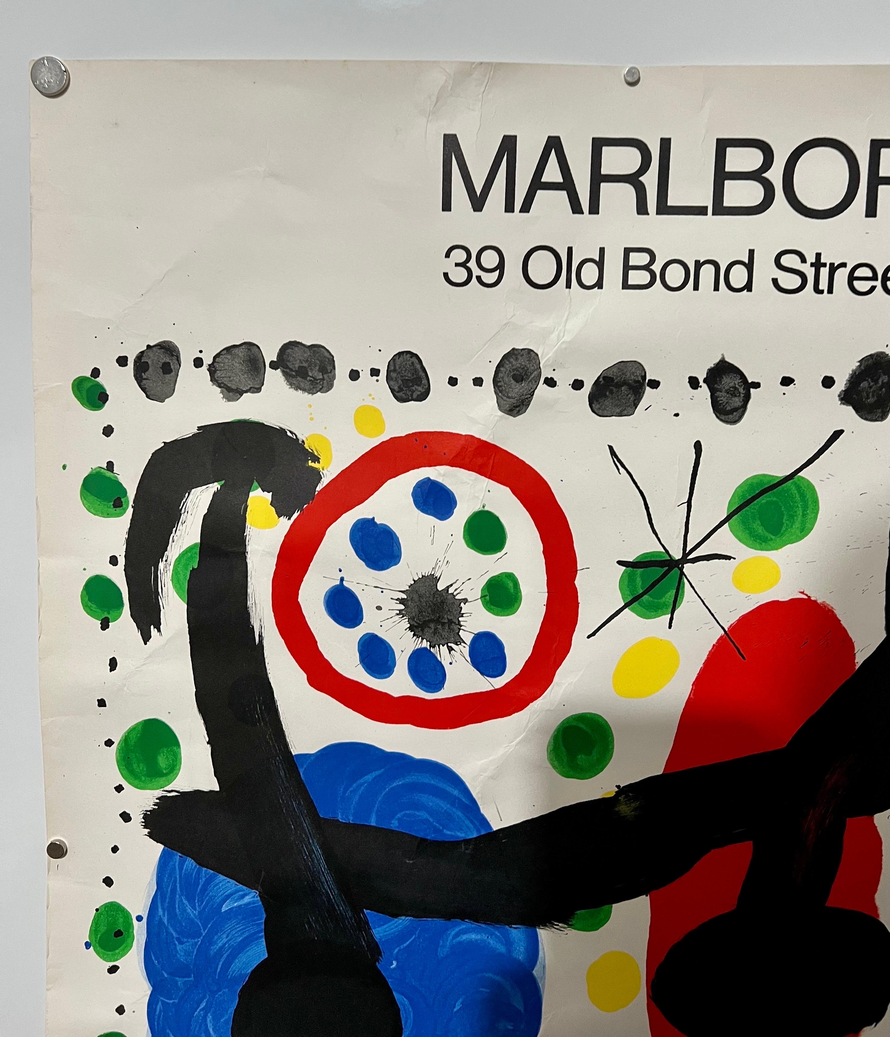 Joan Miro Vintage Surrealist Lithograph Poster Adrien Maeght Marlborough Gallery For Sale 2