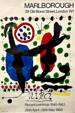 Joan Miro Vintage Surrealist Lithograph Poster Adrien Maeght Marlborough Gallery
