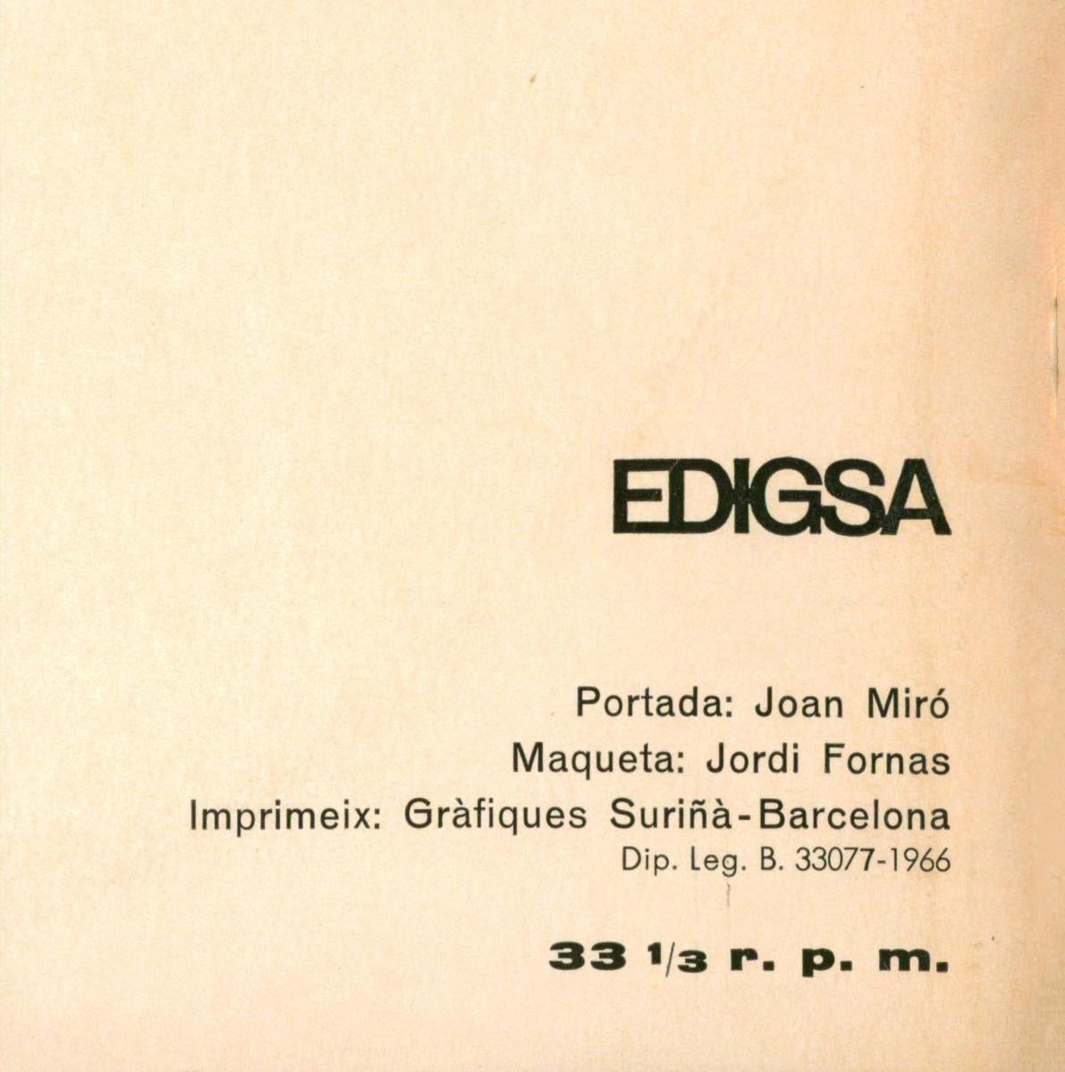 Joan Miró Vinyl Record Art  en vente 1