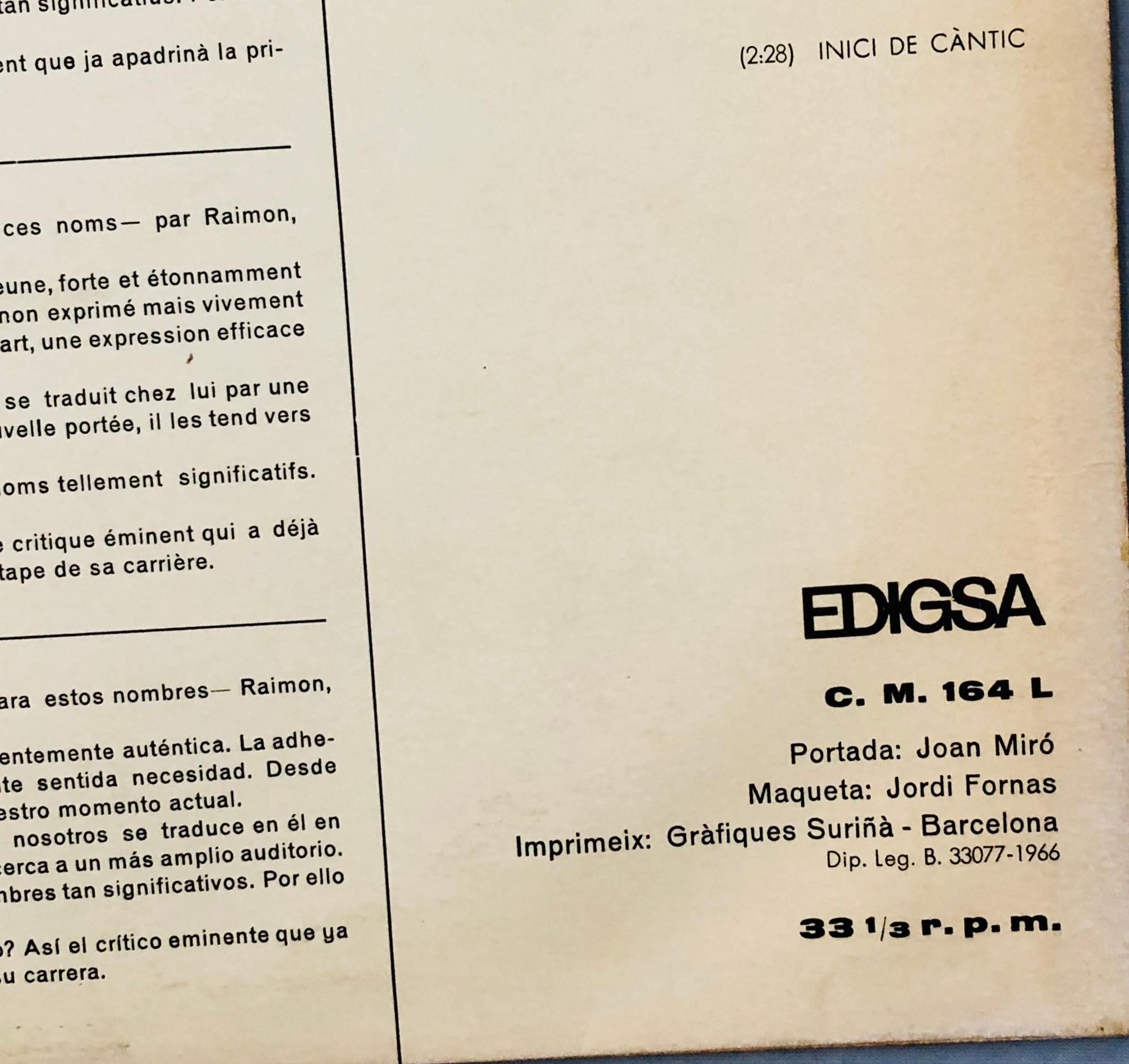 Joan Miró Vinyl Record Art (set of 2) For Sale 1