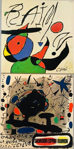 Vintage Joan Miró Vinyl Record Art (set of 2)