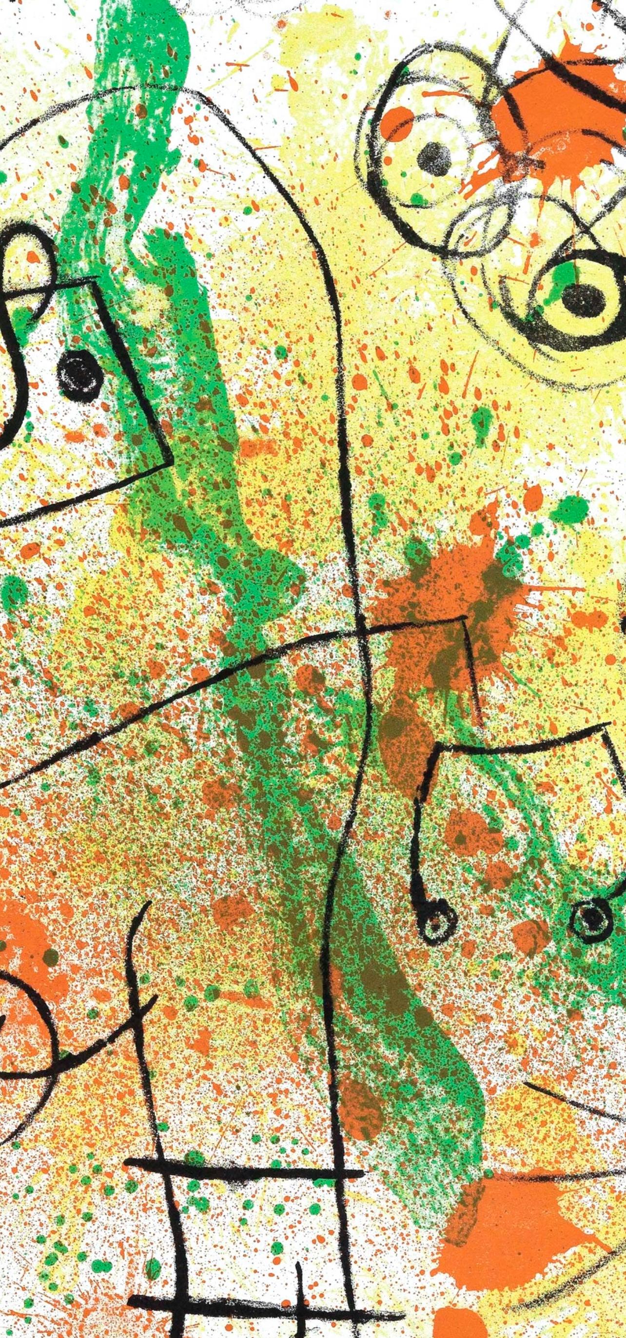 Joan Miro, Woman and Bird in Torment, from Derriere le miroir, 1967 - Surrealist Print by Joan Miró