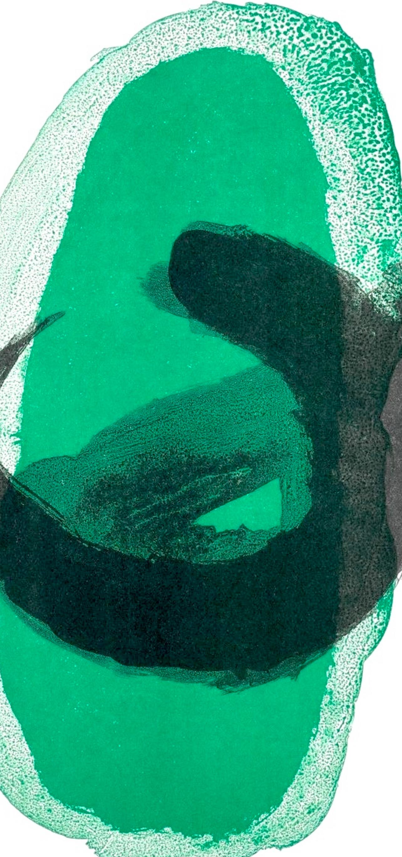 Joan Miro, Jaune et vert, extrait de Derriere le Miroir, 1961 - Print de Joan Miró