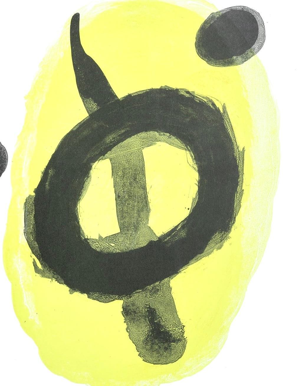 Joan Miro, Jaune, extrait de Derriere le Miroir, 1961