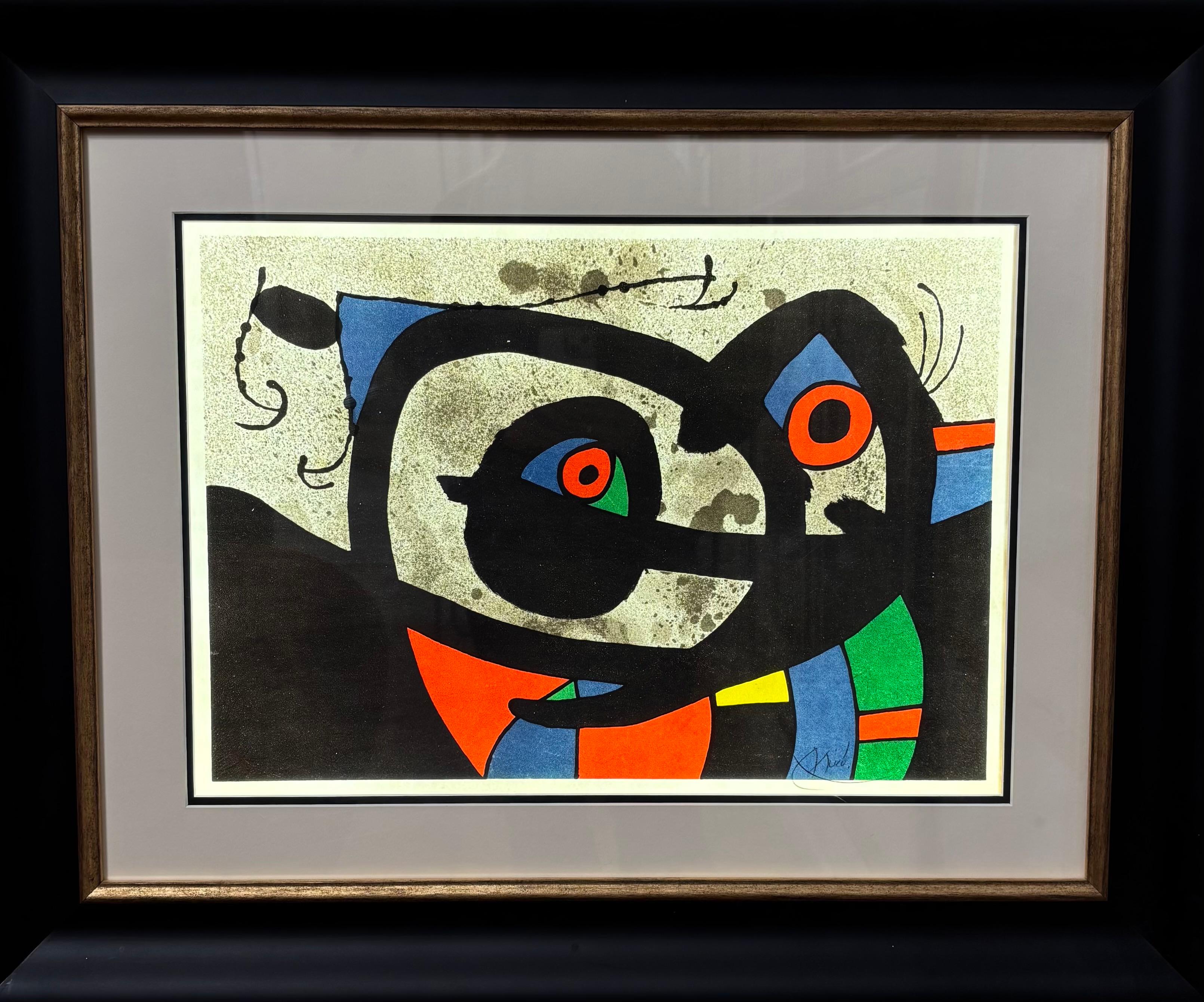 Joan Mirò(1893-1983 )-El legarto de las plumas de oro (Le lèzard aux plumes d'or (Abstrakt), Print, von Joan Miró