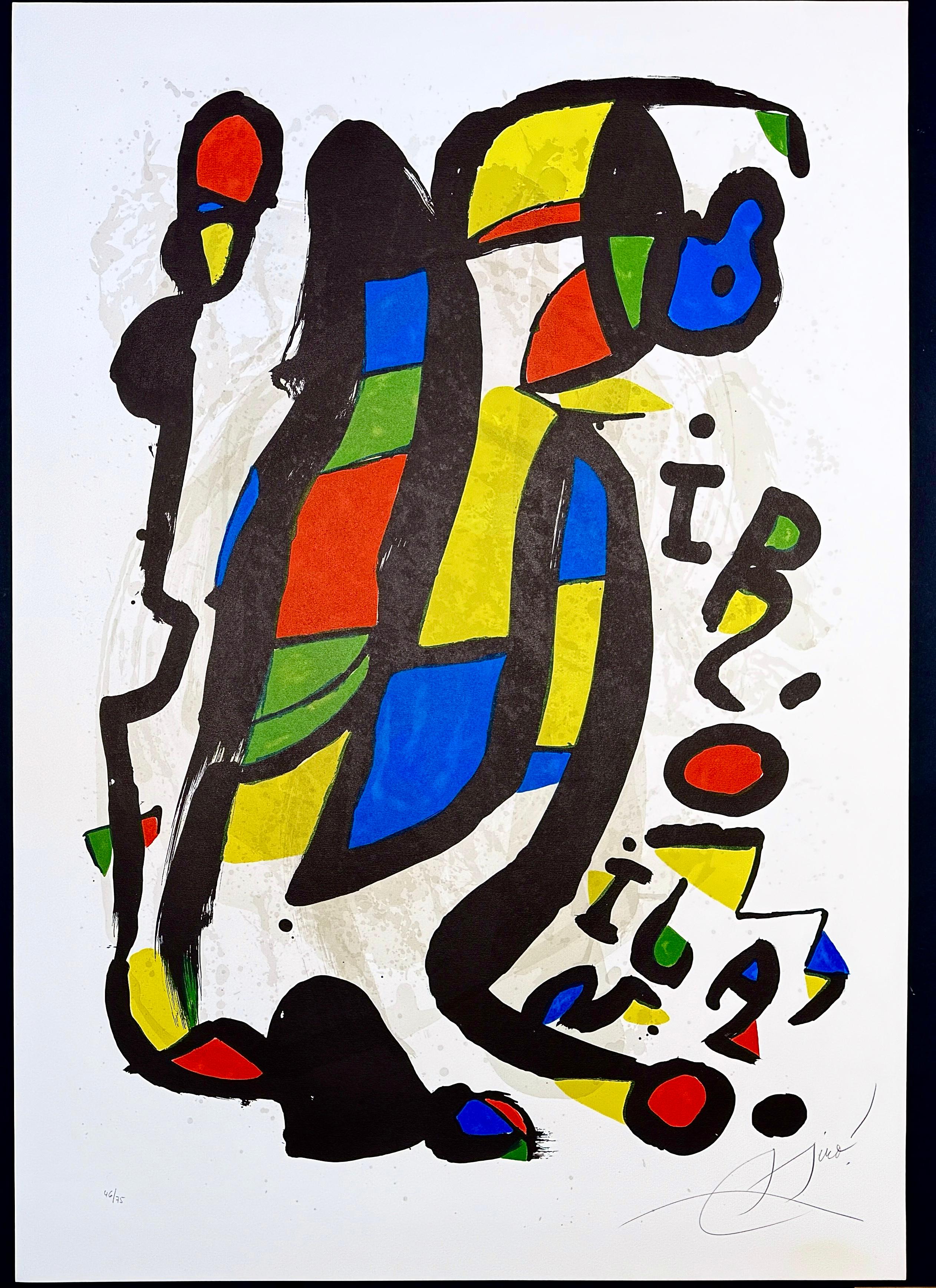 Joan Mirò(1893-1983) - Miró Milano - Color Lithograph on Arches paper - 1981 - Abstract Print by Joan Miró