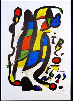 Joan Mirò(1893-1983) - Miró Milano - Color Lithograph on Arches paper - 1981