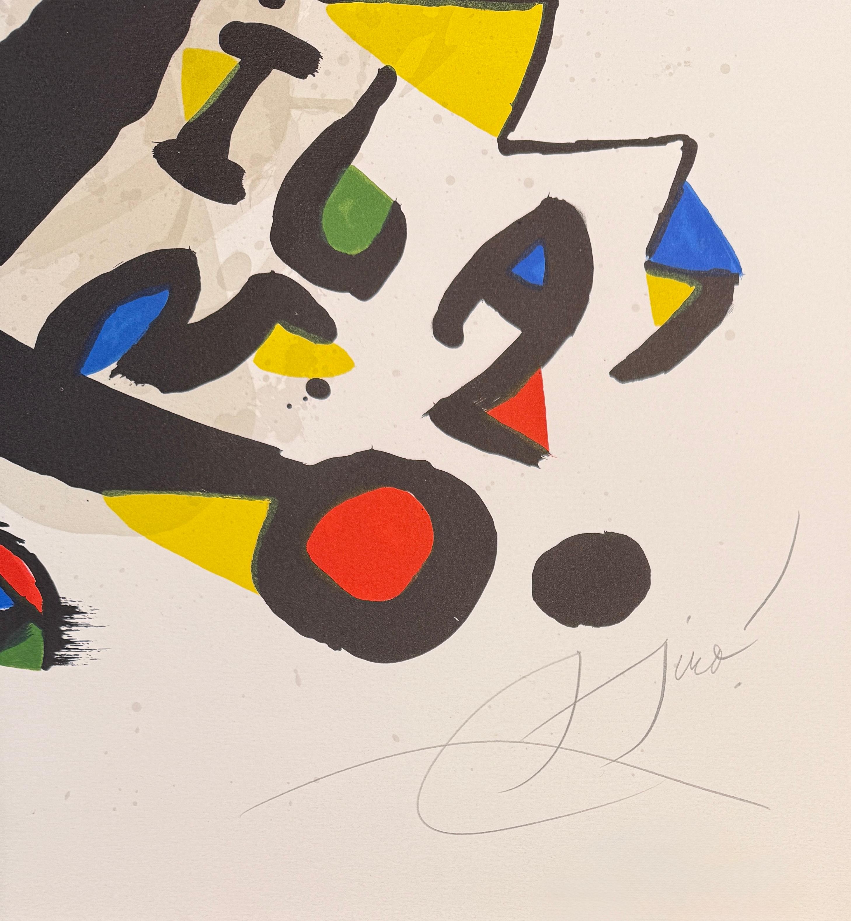 Joan Mirò(1893-1983) - Miró Milano - Color Lithograph on Arches paper - 1981 For Sale 2