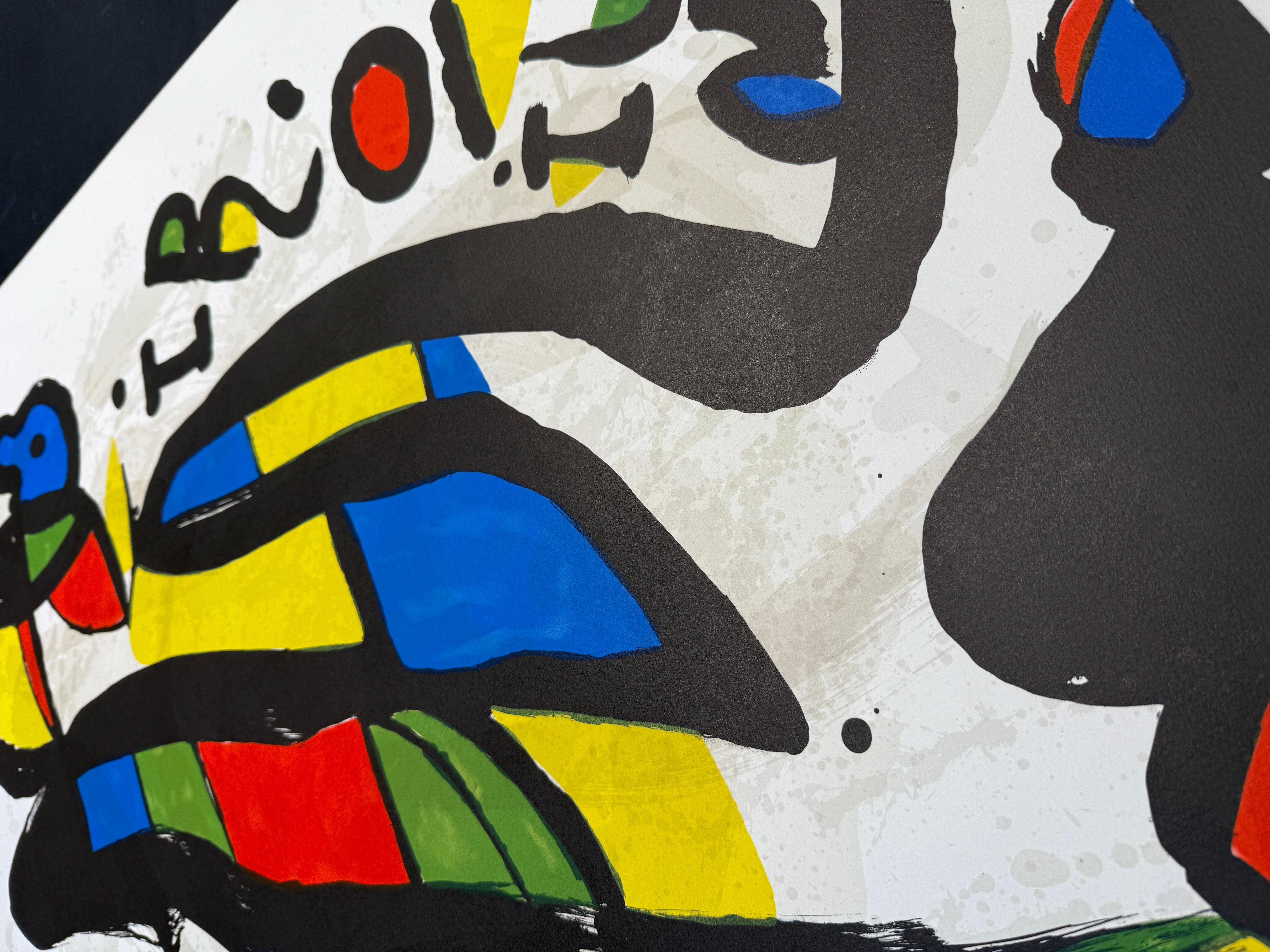 Joan Mirò(1893-1983) - Miró Milano - Color Lithograph on Arches paper - 1981 For Sale 4