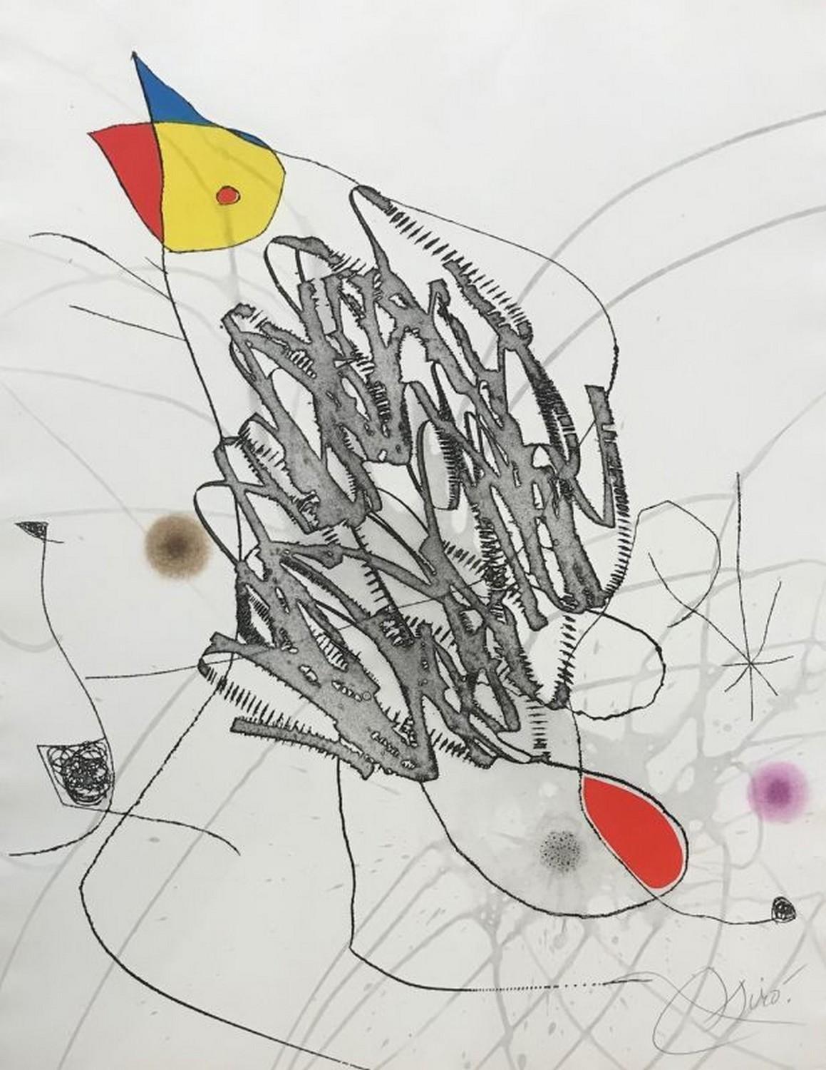 Joan Miró Abstract Print – Tagebuch eines Grabräubers III 
