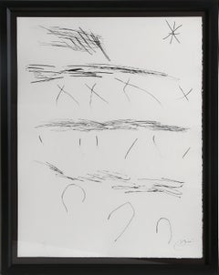 Journal d'un graveur VII, Surrealistische Kaltnadelradierung von Joan Miro