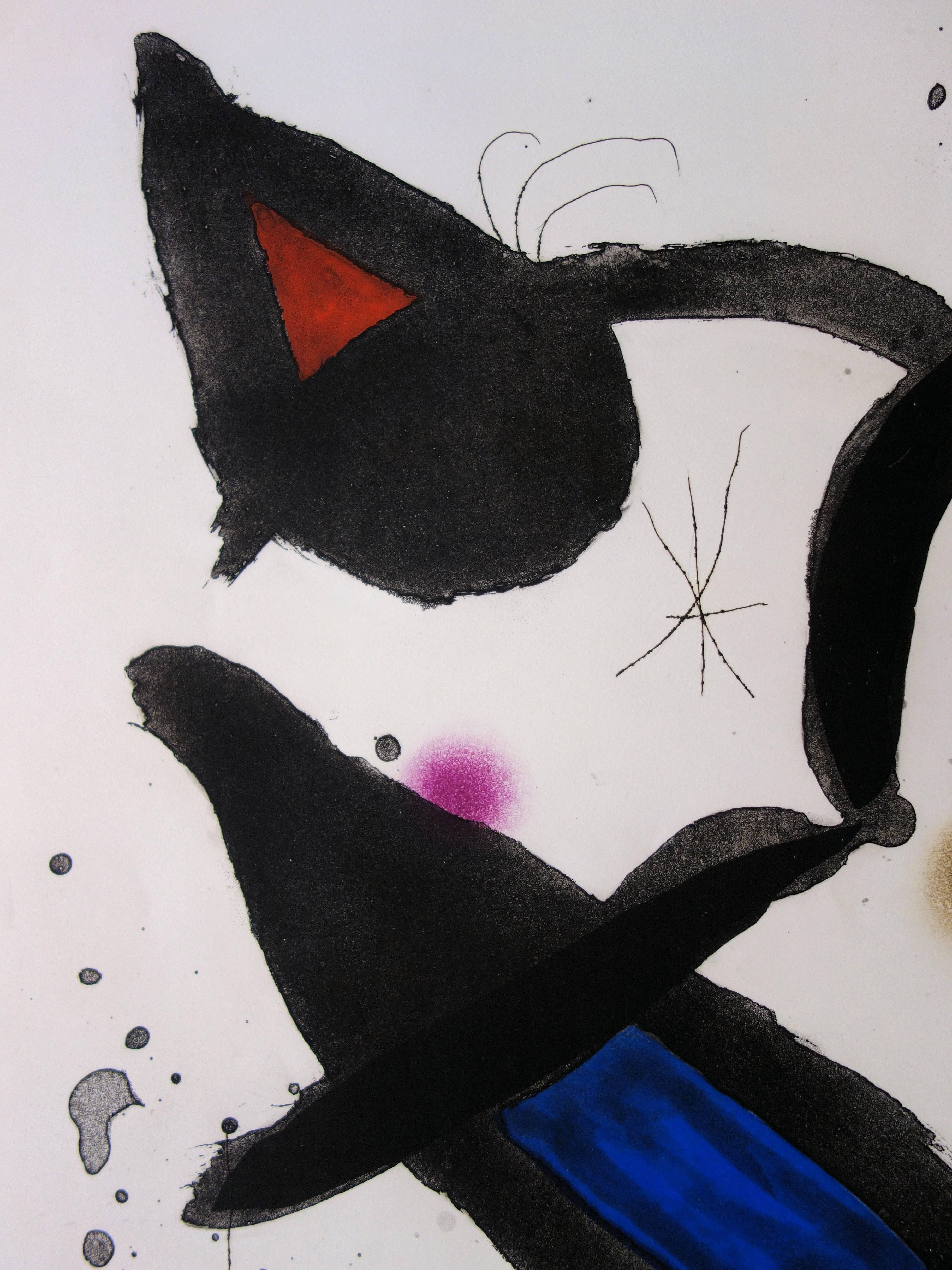Joan MIRO
King David, 1972

Original etching and aquatint
Pencil signed bottom right
Annotated HC (an hors commerce impression outside of the edition of  50)
On Arches vellum 91 x 63 cm (c. 36 x 25 inch)

REFERENCES : Catalog raisonne Dupin