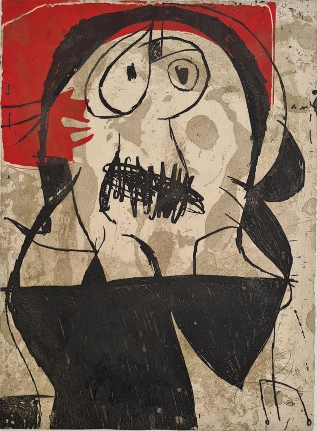 Joan Miró Abstract Print - La commedia dell'arte VII 