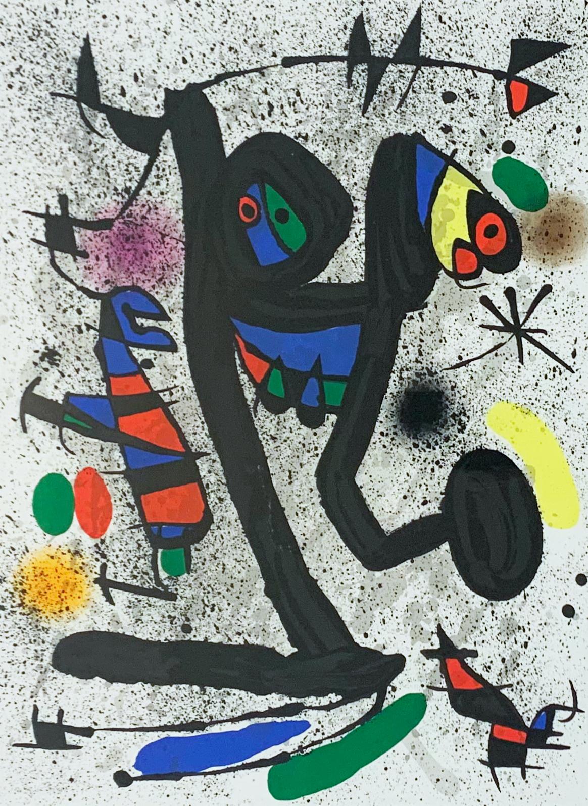 Abstract Print di Joan Miró - La Demoiselle aux Papillons
