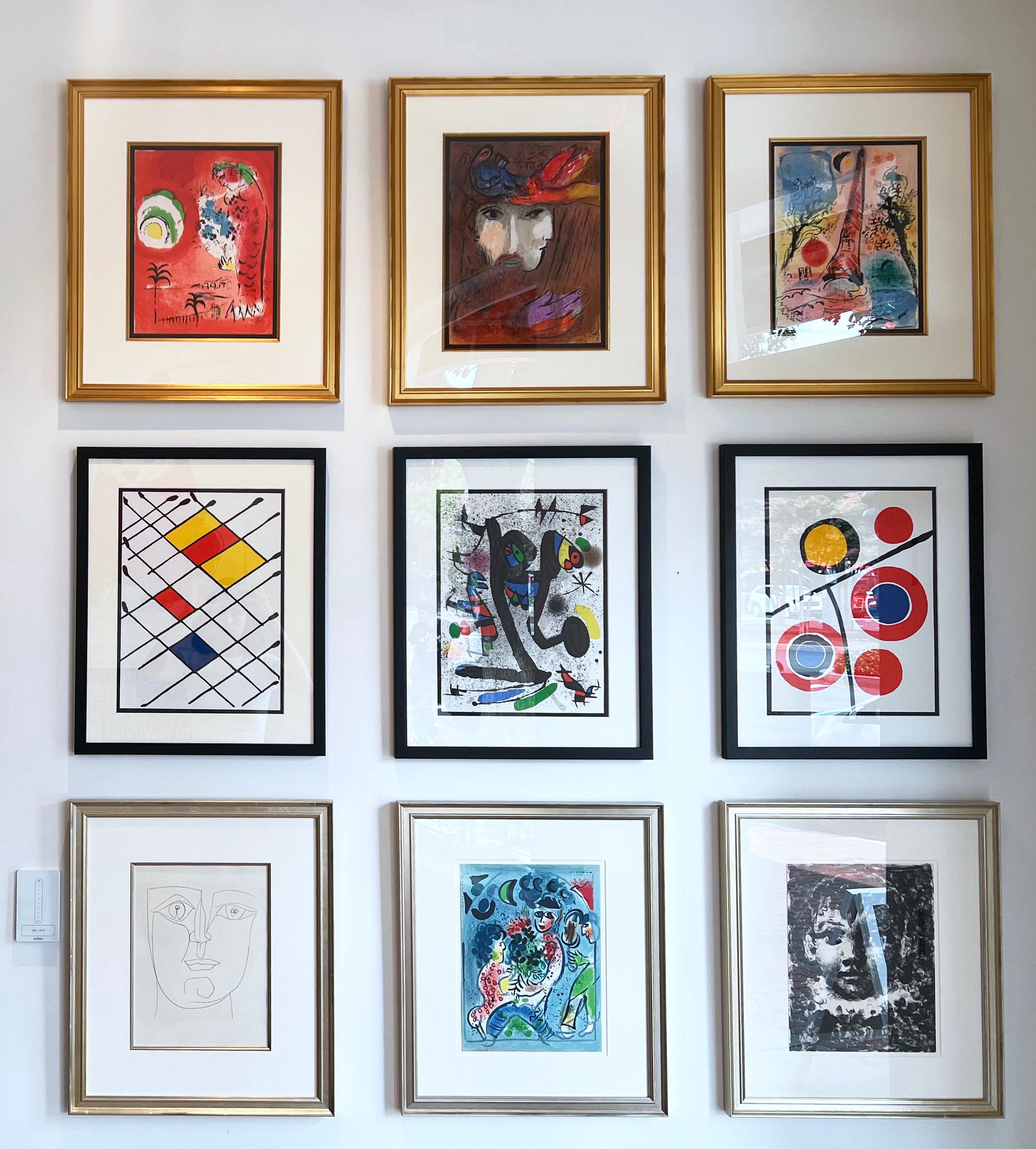 La Demoiselle aux Papillons - Print Astratto di Joan Miró